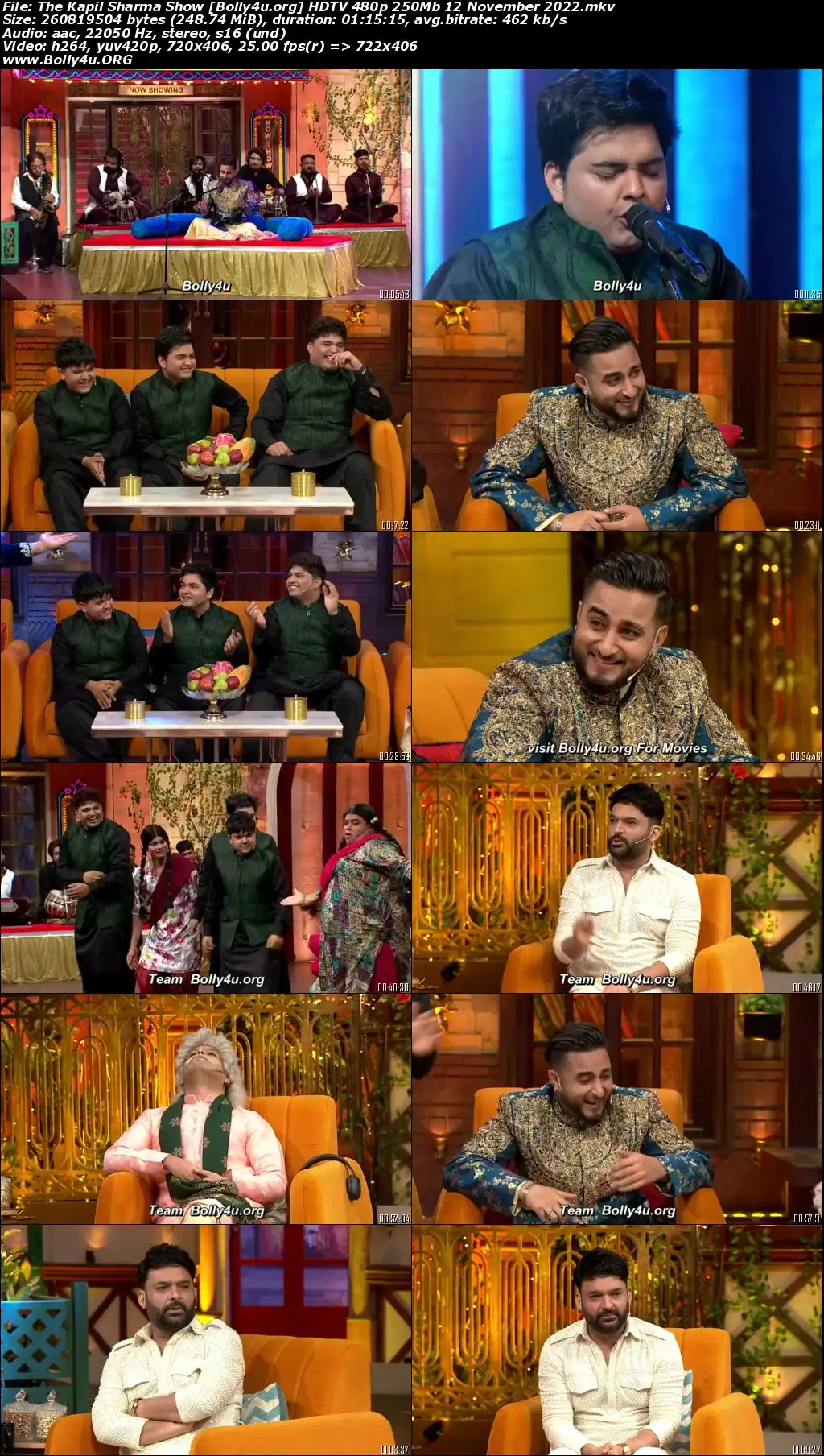 The Kapil Sharma Show HDTV 480p 250Mb 12 November 2022 Download