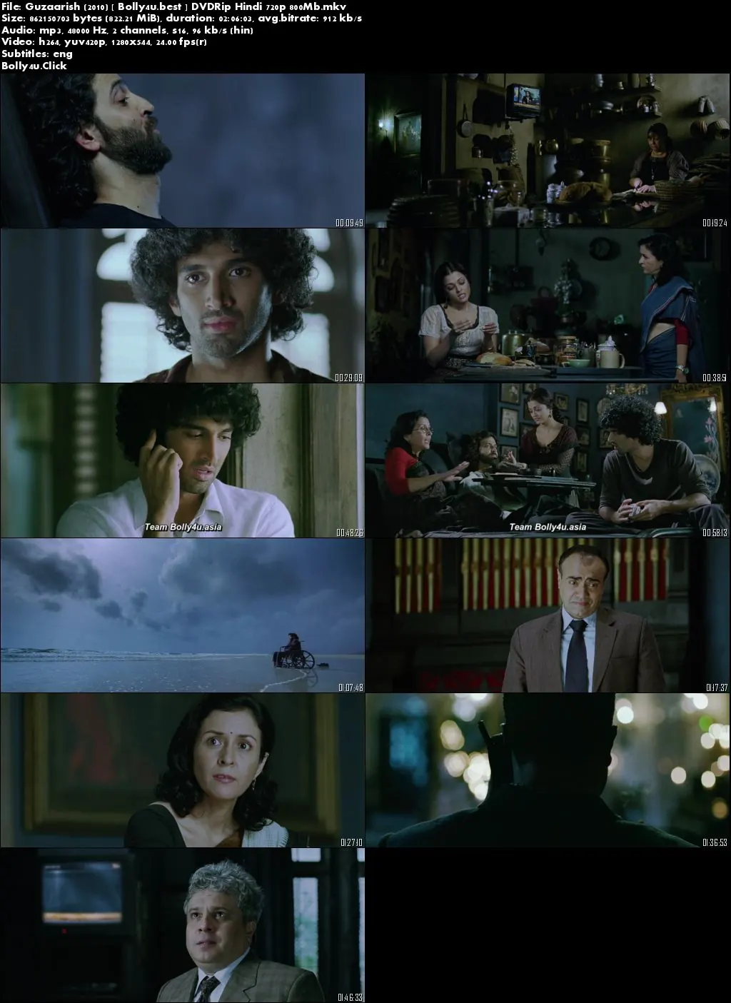 Guzaarish 2010 DVDRip 300Mb Full Hindi Movie Download 480p