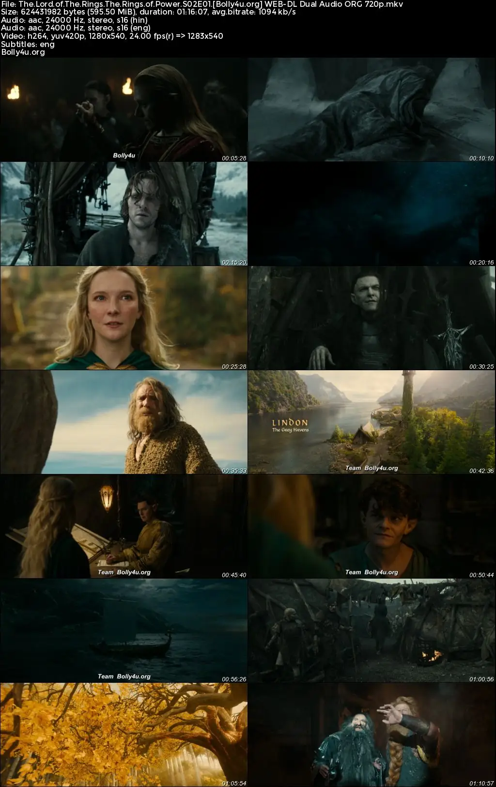 The Lord of The Rings The Rings of Power 2024 WEB-DL Hindi Dual Audio ORG S02 Complete Download 720p  480p
