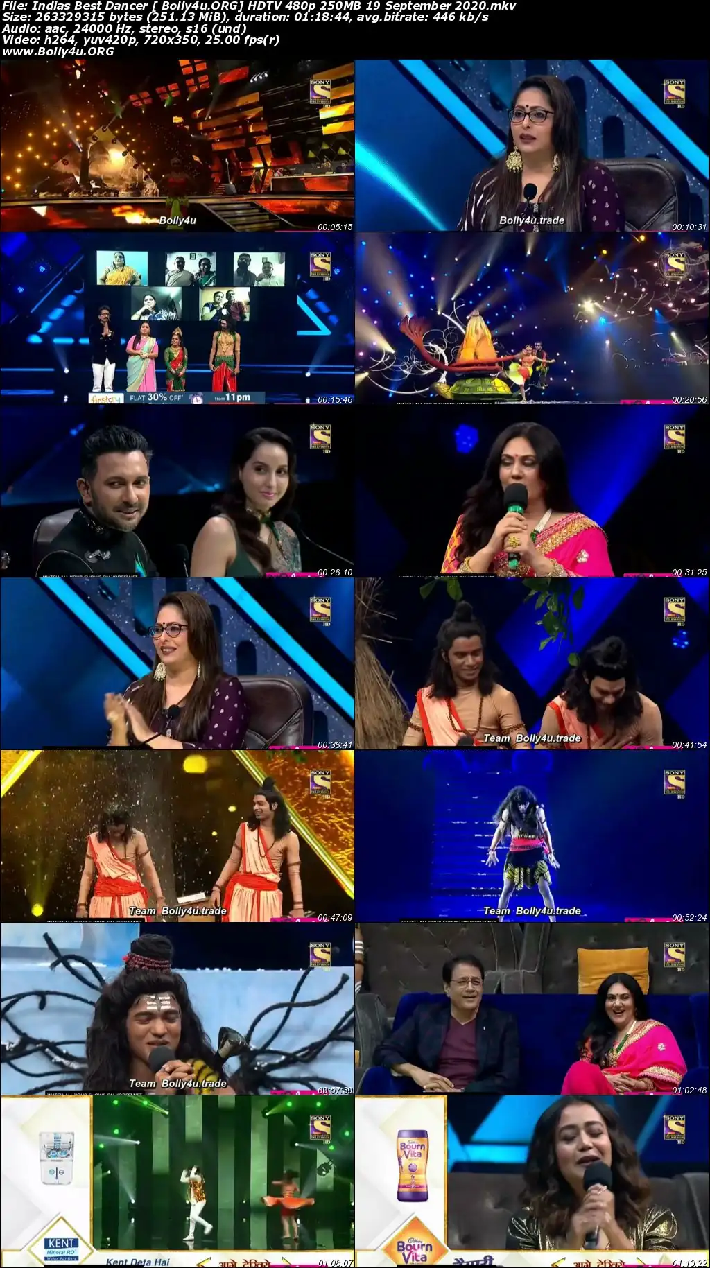Indias Best Dancer HDTV 480p 250MB 19 September 2020 Download
