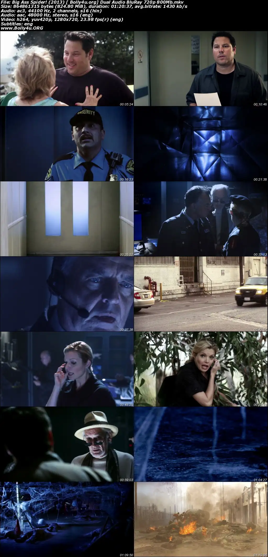 Big Ass Spider 2013 BluRay 280MB Hindi Dual Audio 480p Download