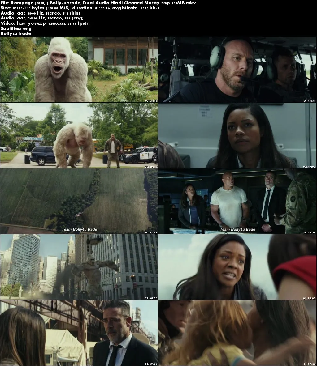  Rampage 2018 BluRay 350MB Hindi Dual Audio 480p Download
