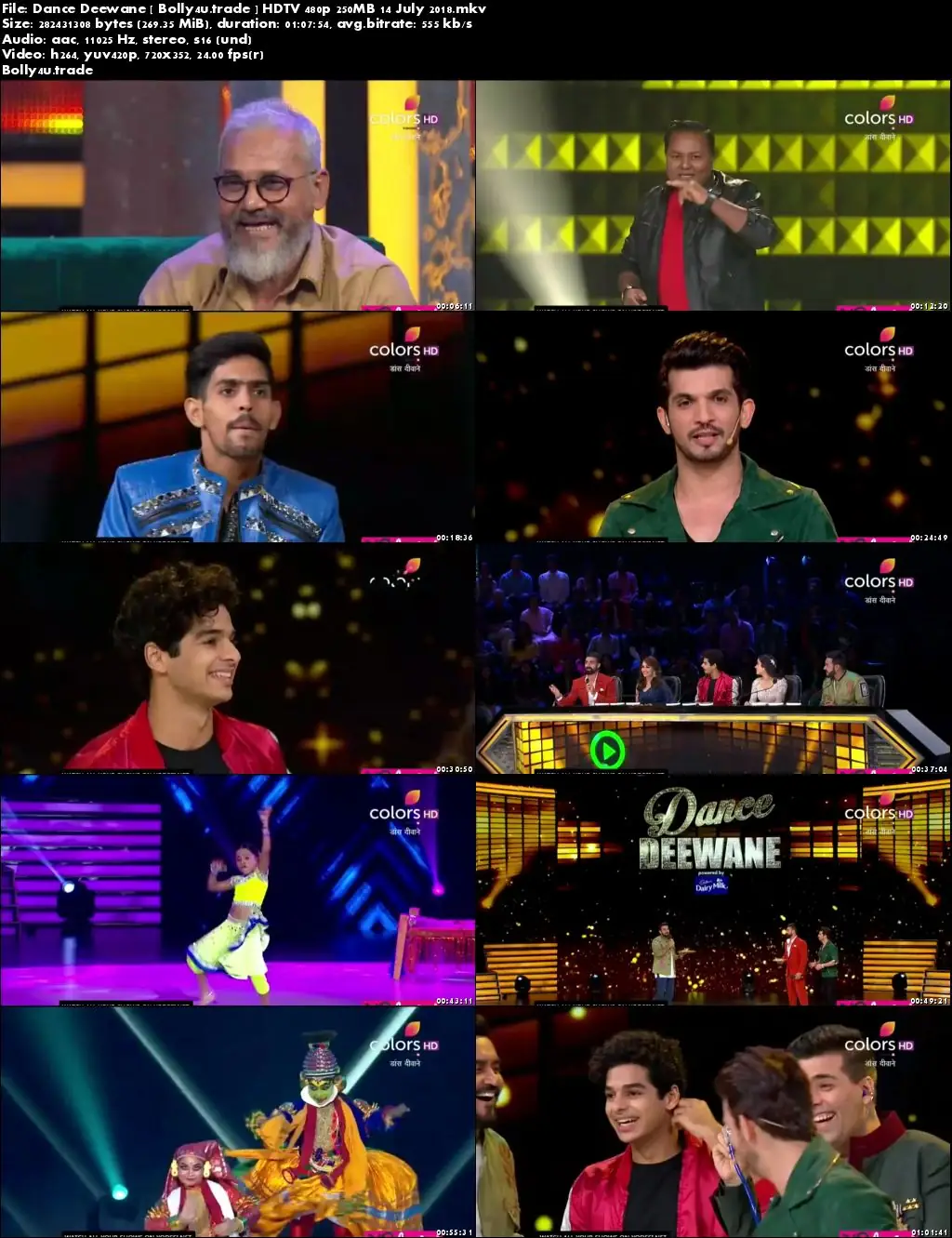 Dance Deewane HDTV 480p 250MB 14 July 2018 Download