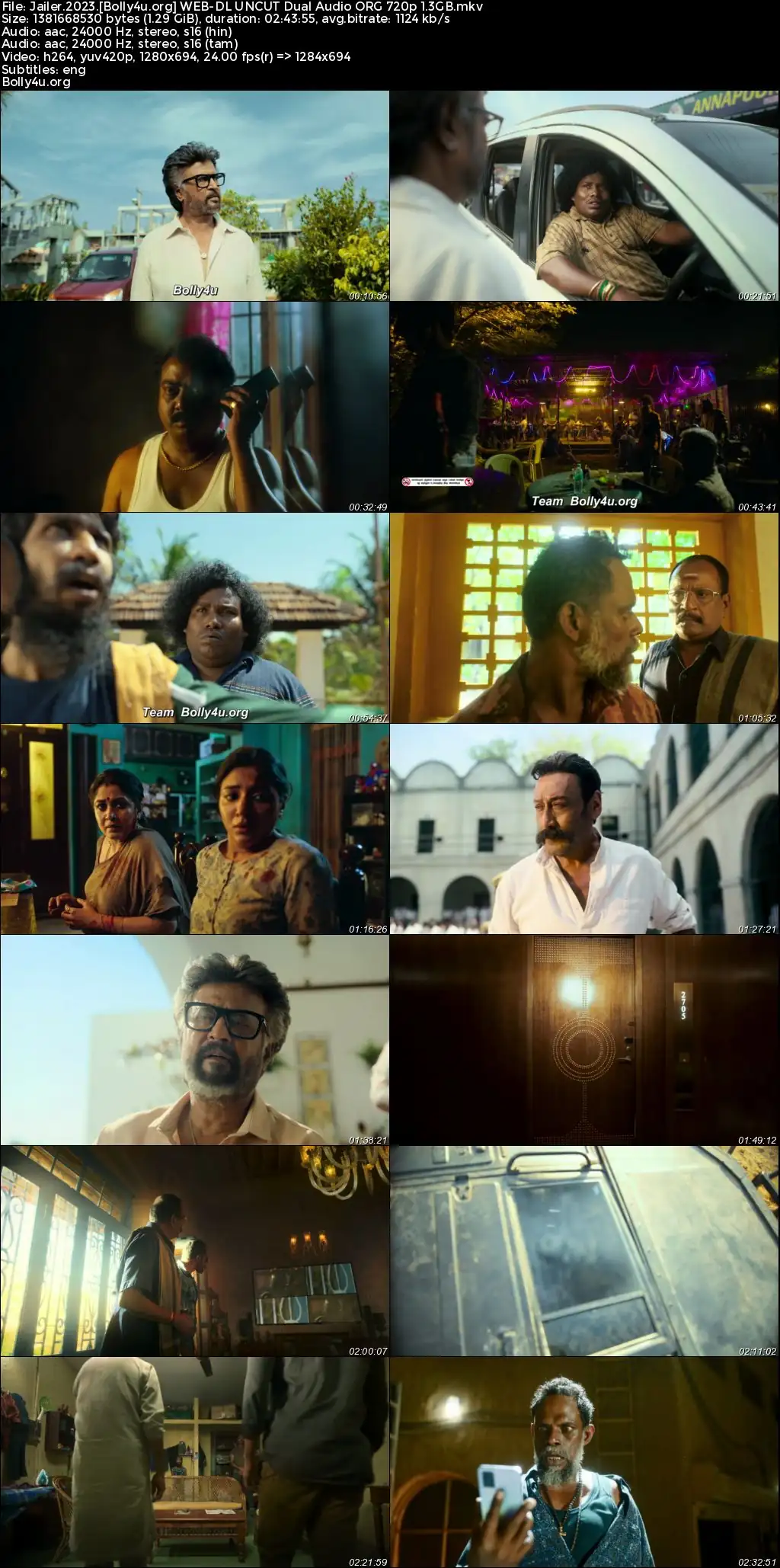 Jailer 2023 WEB-DL UNCUT Hindi Dual Audio ORG Full Movie Download 1080p  720p  480p