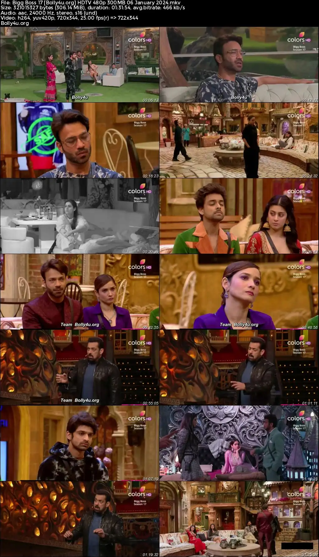 Bigg Boss 17 HDTV 480p 300MB 06 January 2024 Download Bigg Boss 17 HDTV 480p 300MB 06 January 2024 Download