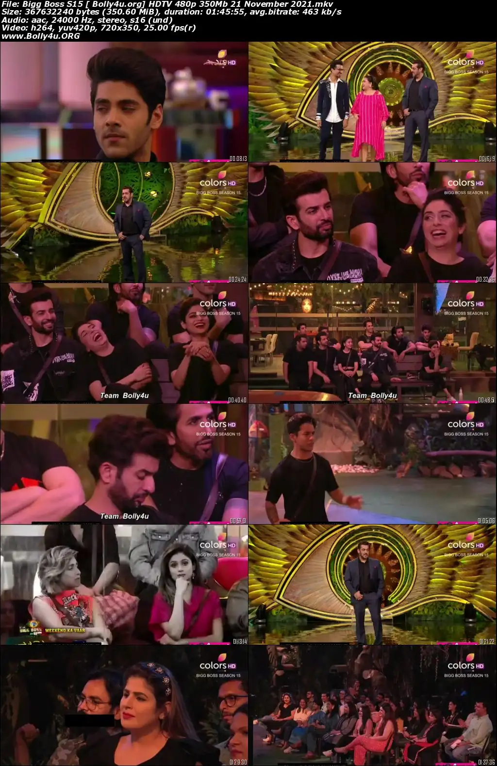 Bigg Boss S15 HDTV 480p 350Mb 21 November 2021 Download Bigg Boss S15 HDTV 480p 350Mb 21 November 2021 Download