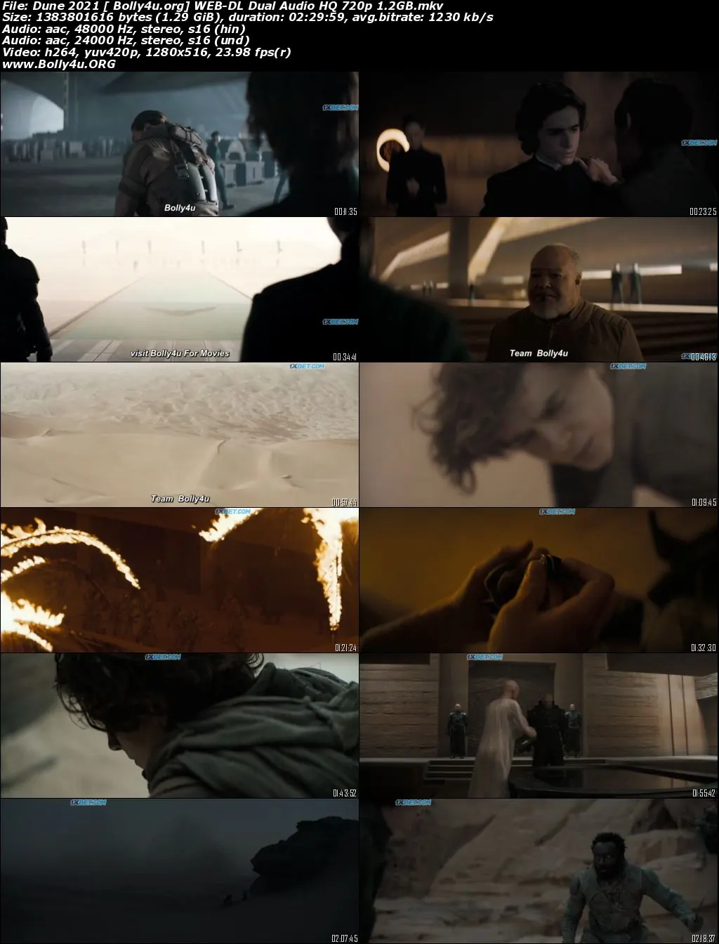 Dune 2021 WEB-DL 1.2GB Hindi CAM Cleaned Dual Audio 720p Download