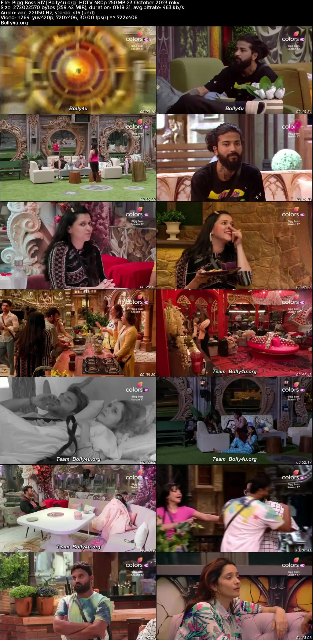Bigg Boss S17 HDTV 480p 250MB 23 October 2023 Download