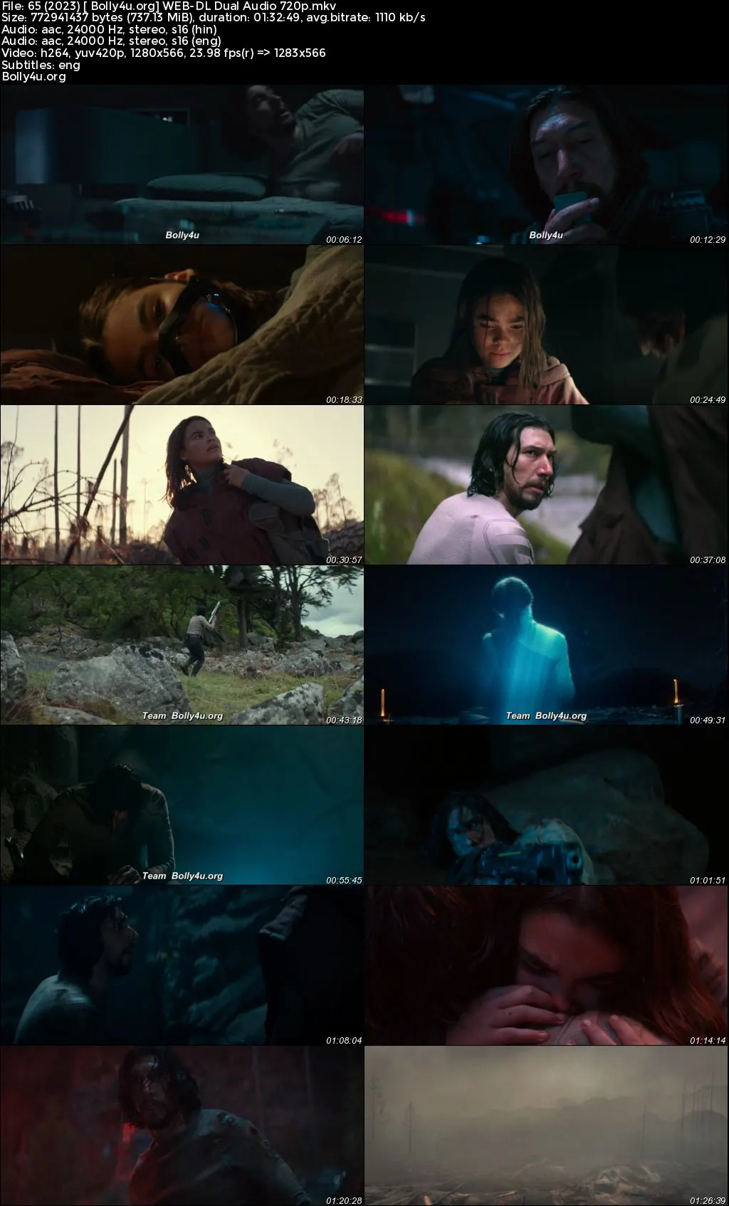 65 2023 WEB-DL Hindi Dual Audio ORG Full Movie Download 1080p  720p  480p