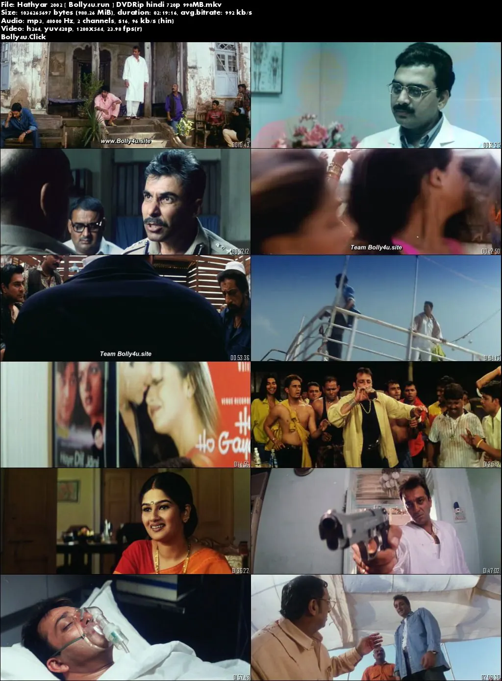 Hathyar 2002 DVDRip 400MB Full Hindi Movie Download 480p