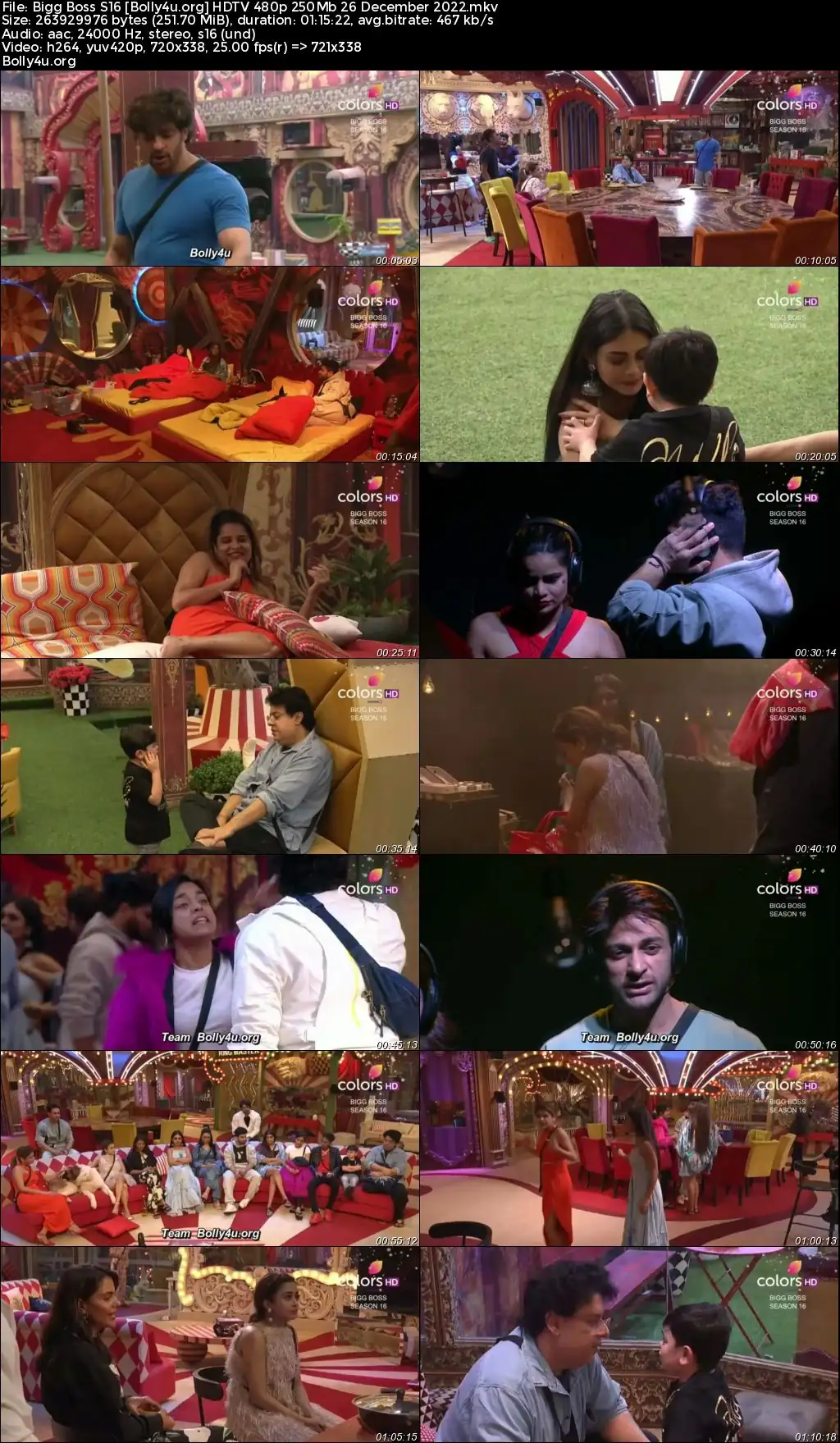 Bigg Boss S16 HDTV 480p 250Mb 26 December 2022 Download
