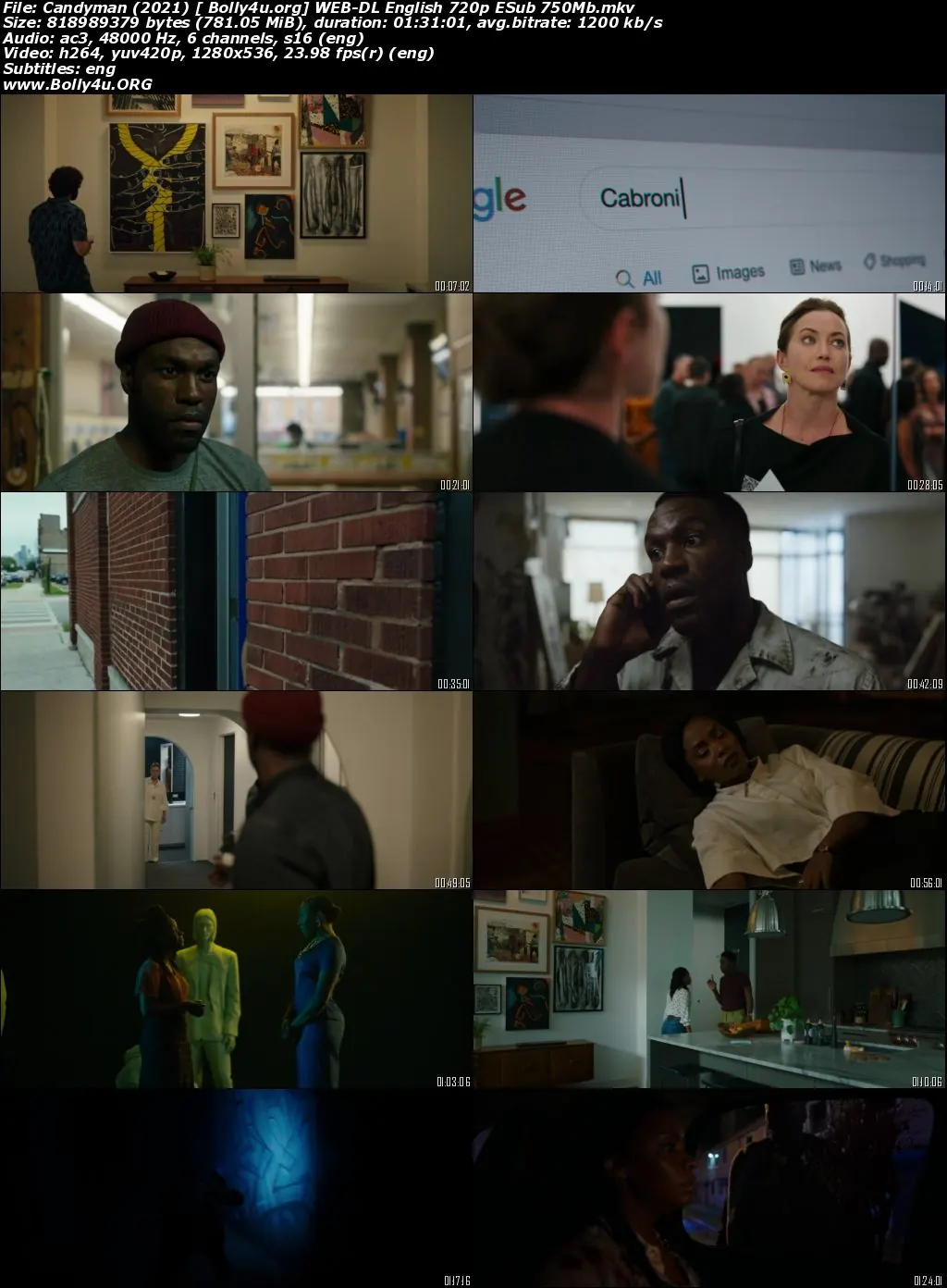 Candyman 2021 WEB-DL 300Mb English 480p ESub Download