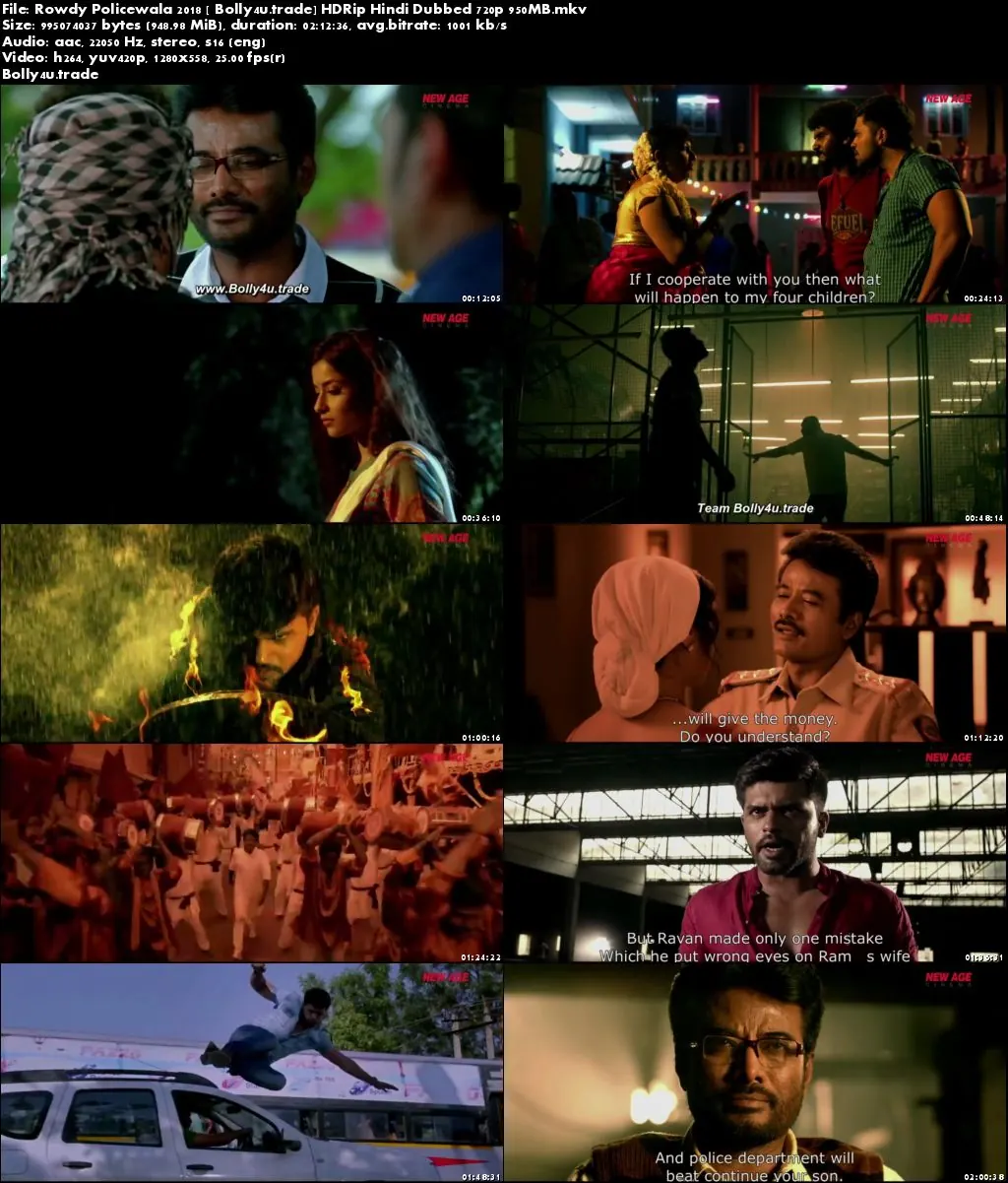 Rowdy Policewala 2018 HDRip 950Mb Full Hindi Dubbed Movie Download 720p