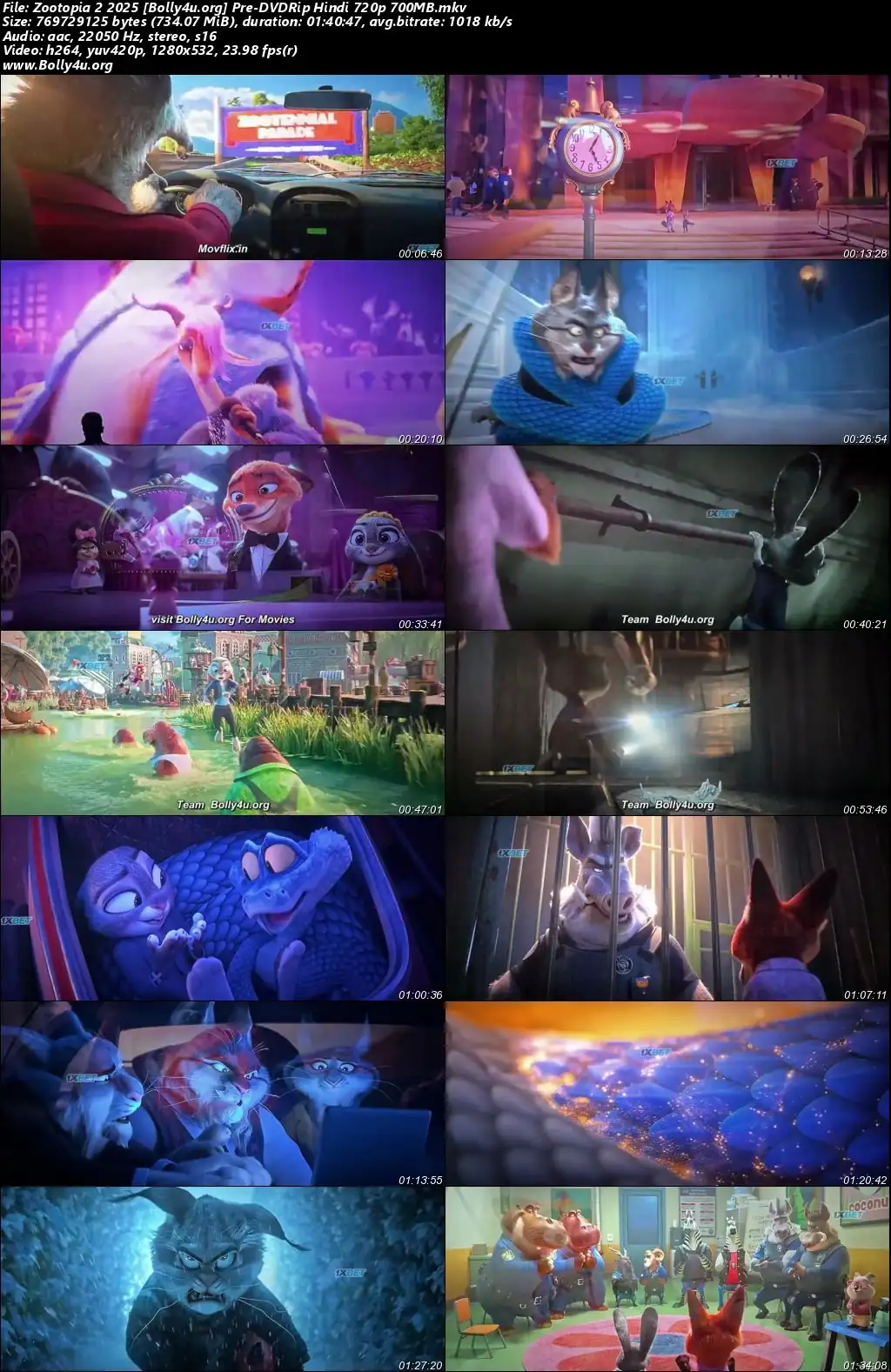 Zootopia 2 2025 Pre DVDRip Hindi Dubbed Full Movie Download 1080p  720p  480p