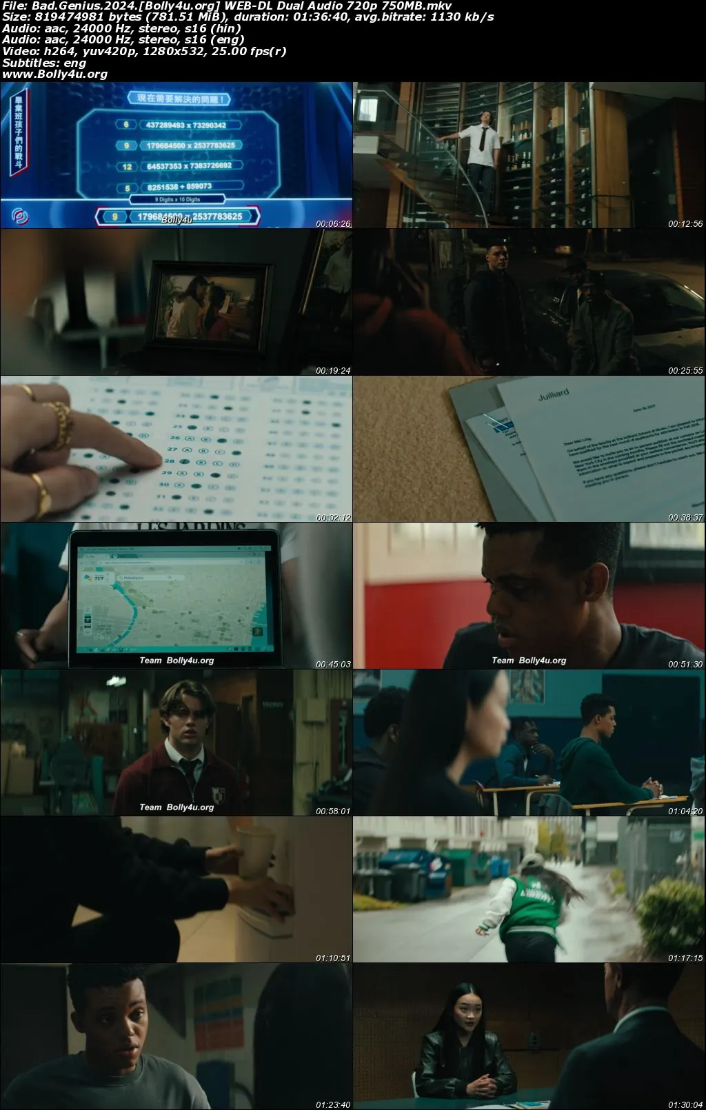 Bad Genius 2024 WEB-DL Hindi Dual Audio ORG Full Movie Download 1080p  720p  480p