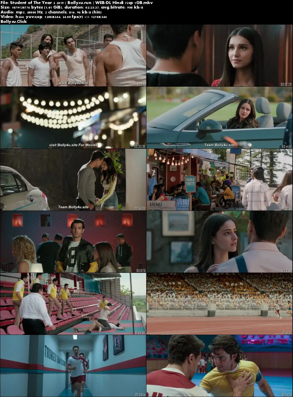 Student of The Year 2 2019 WEB-DL 1Gb Full Hindi Movie Download 720p