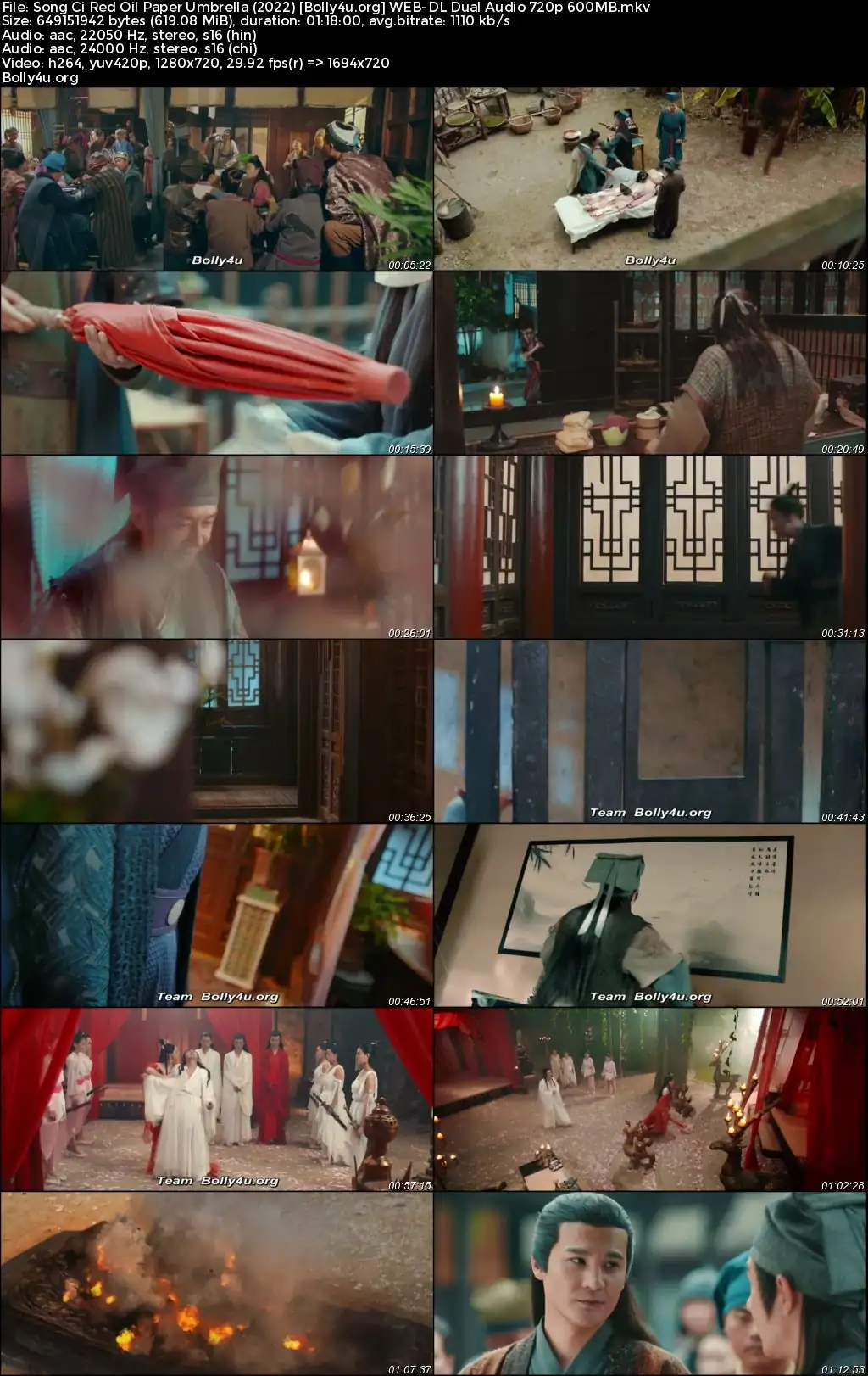 Song Ci Red Oil Paper Umbrella 2022 WEB-DL Hindi Dual Audio Full Movie Download 1080p  720p  480p