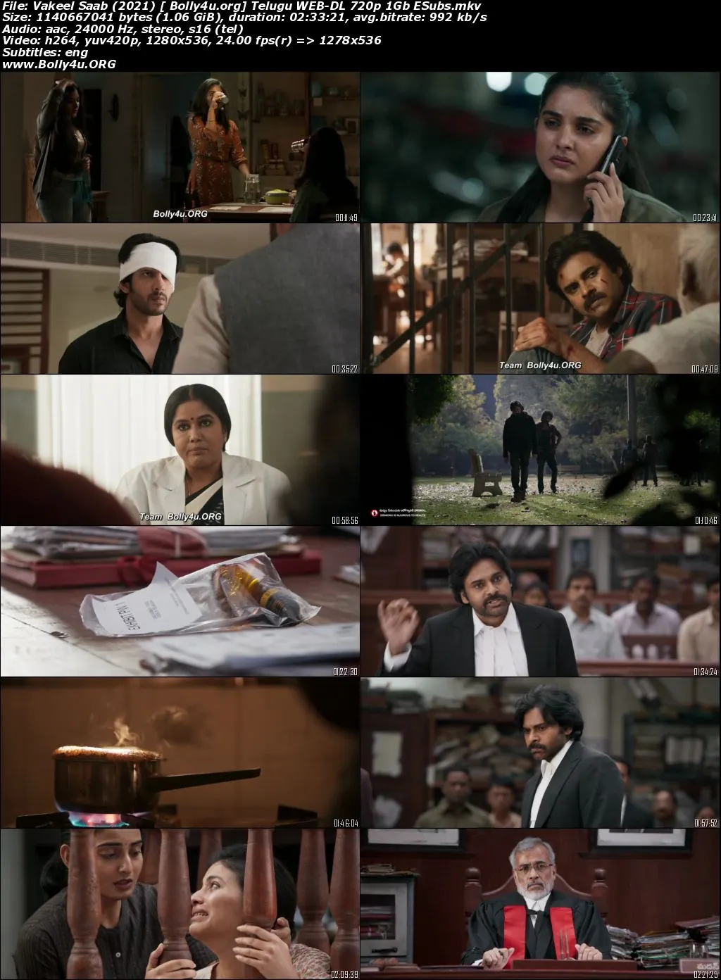 Vakeel Saab 2021 WEB-DL 1GB Telugu 720p ESubs Download