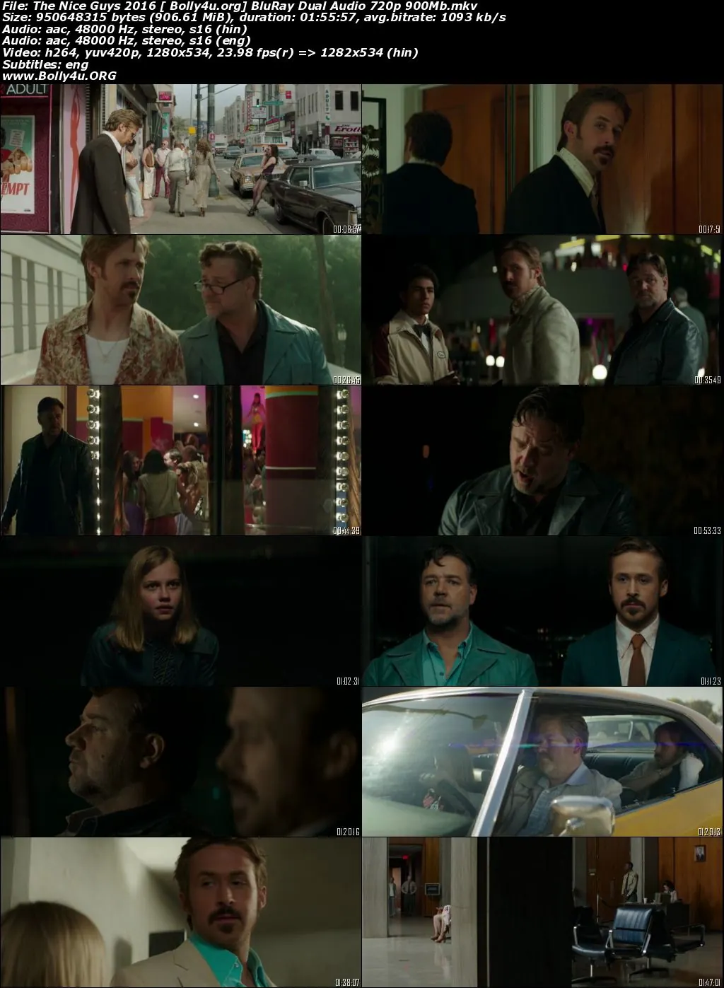 The Nice Guys 2016 BluRay 900Mb Hindi Dual Audio 720p Download