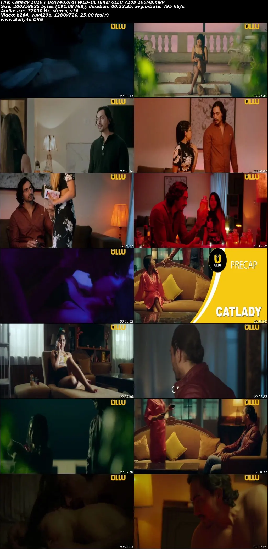 Catlady 2020 WEB-DL 200MB Hindi ULLU 720p Download