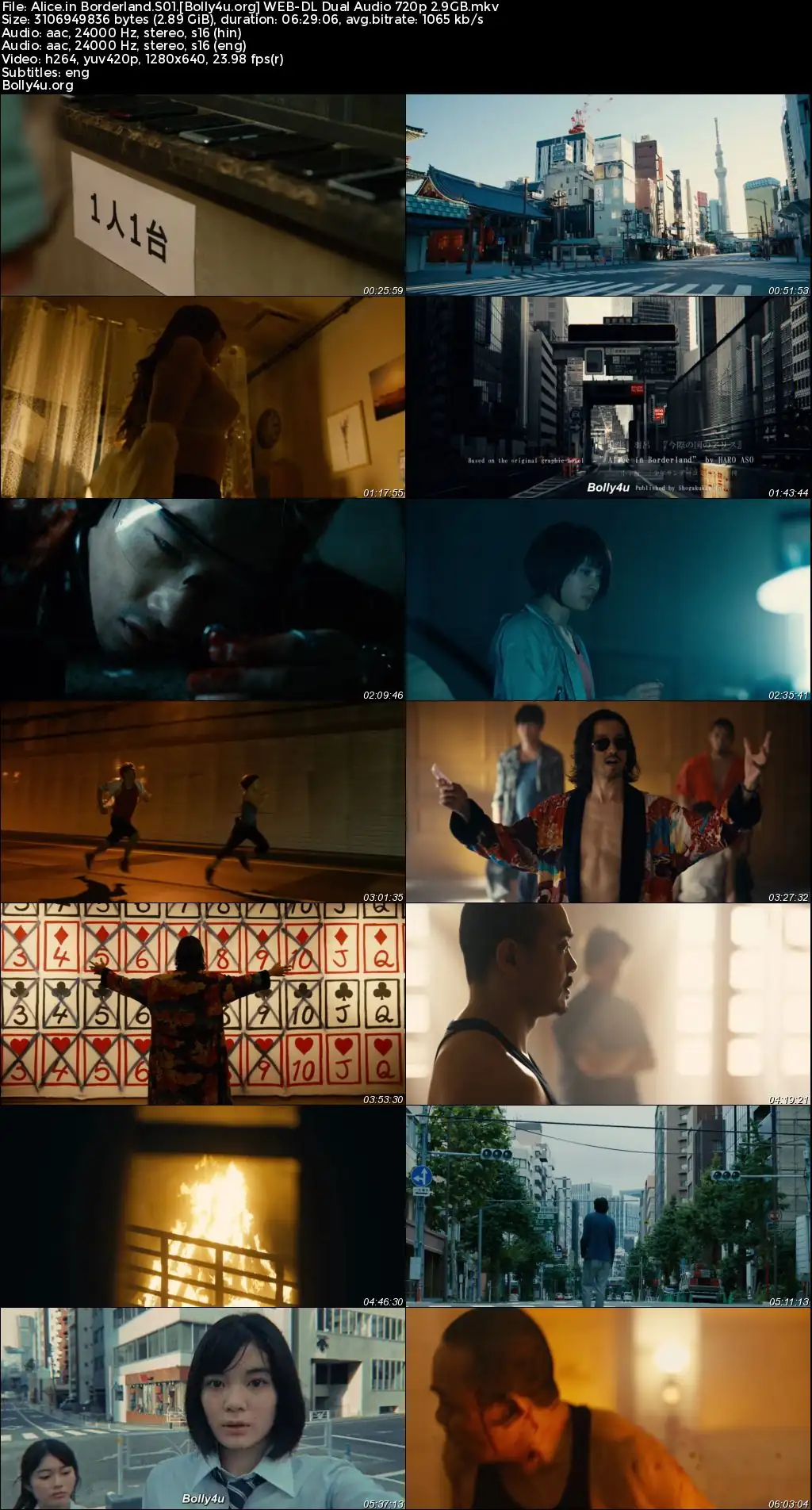Alice in Borderland 2022 WEB-DL Hindi Dual Audio ORG S01 Complete Download 720p  480p