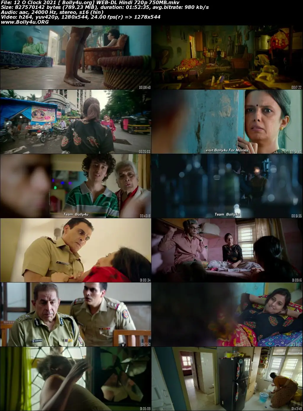 12 O Clock 2021 WEB-DL 350Mb Hindi Movie Download 480p
