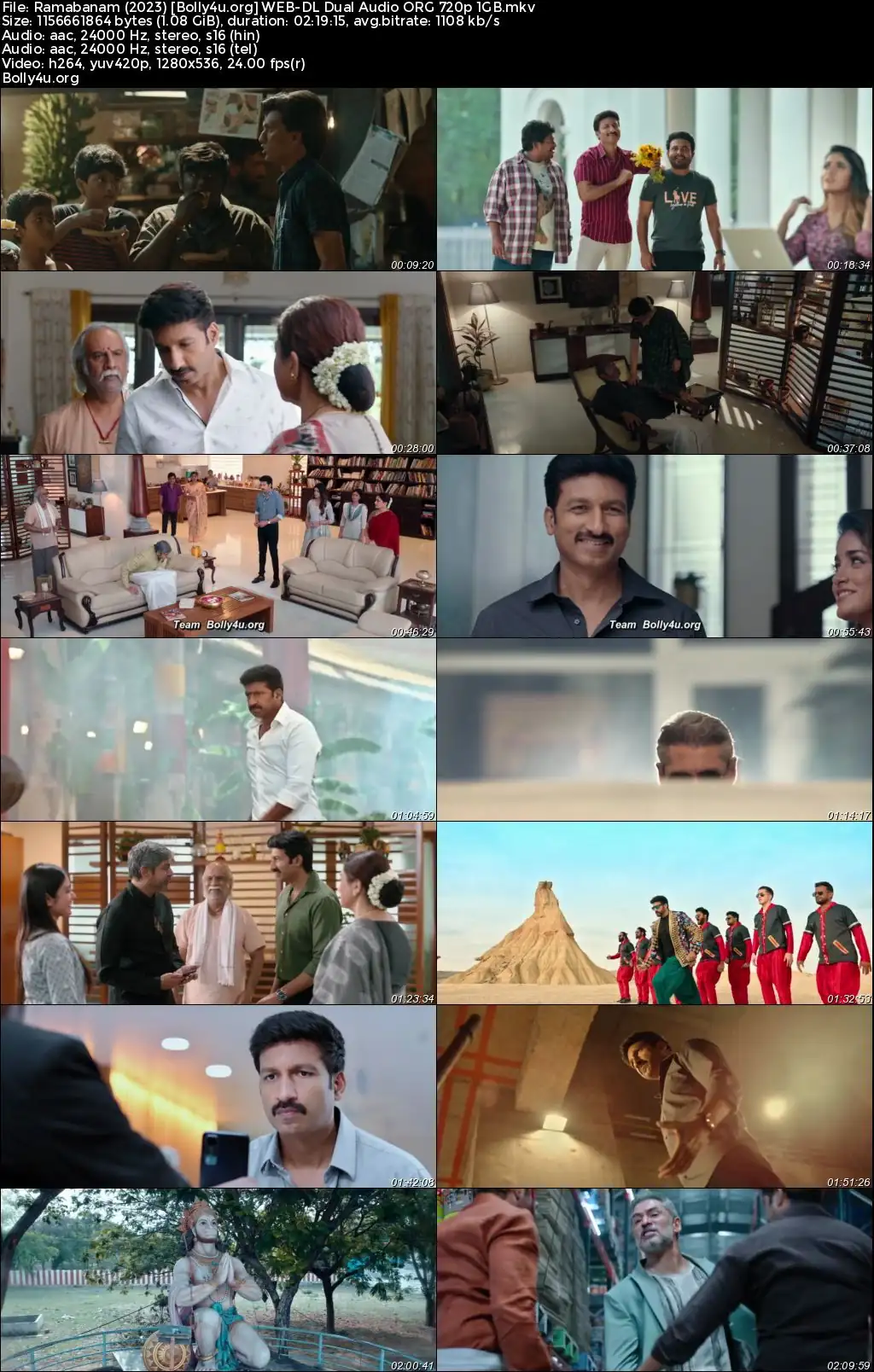 Rama Banam 2023 WEB-DL UNCUT Hindi Dual Audio ORG Full Movie Download 1080p  720p  480p