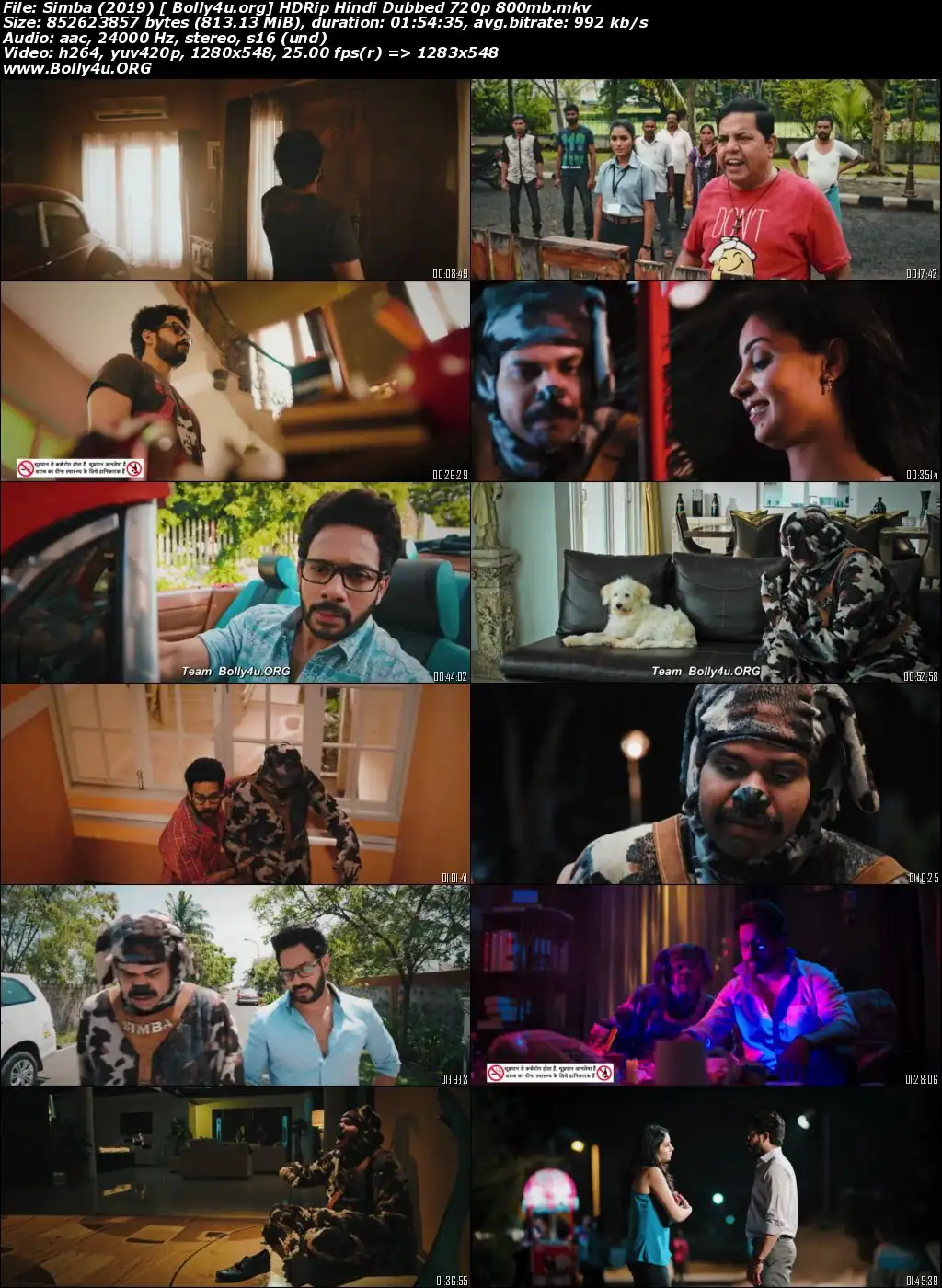 Simba 2019 HDRip 800Mb Hindi Dubbed ORG 720p Download