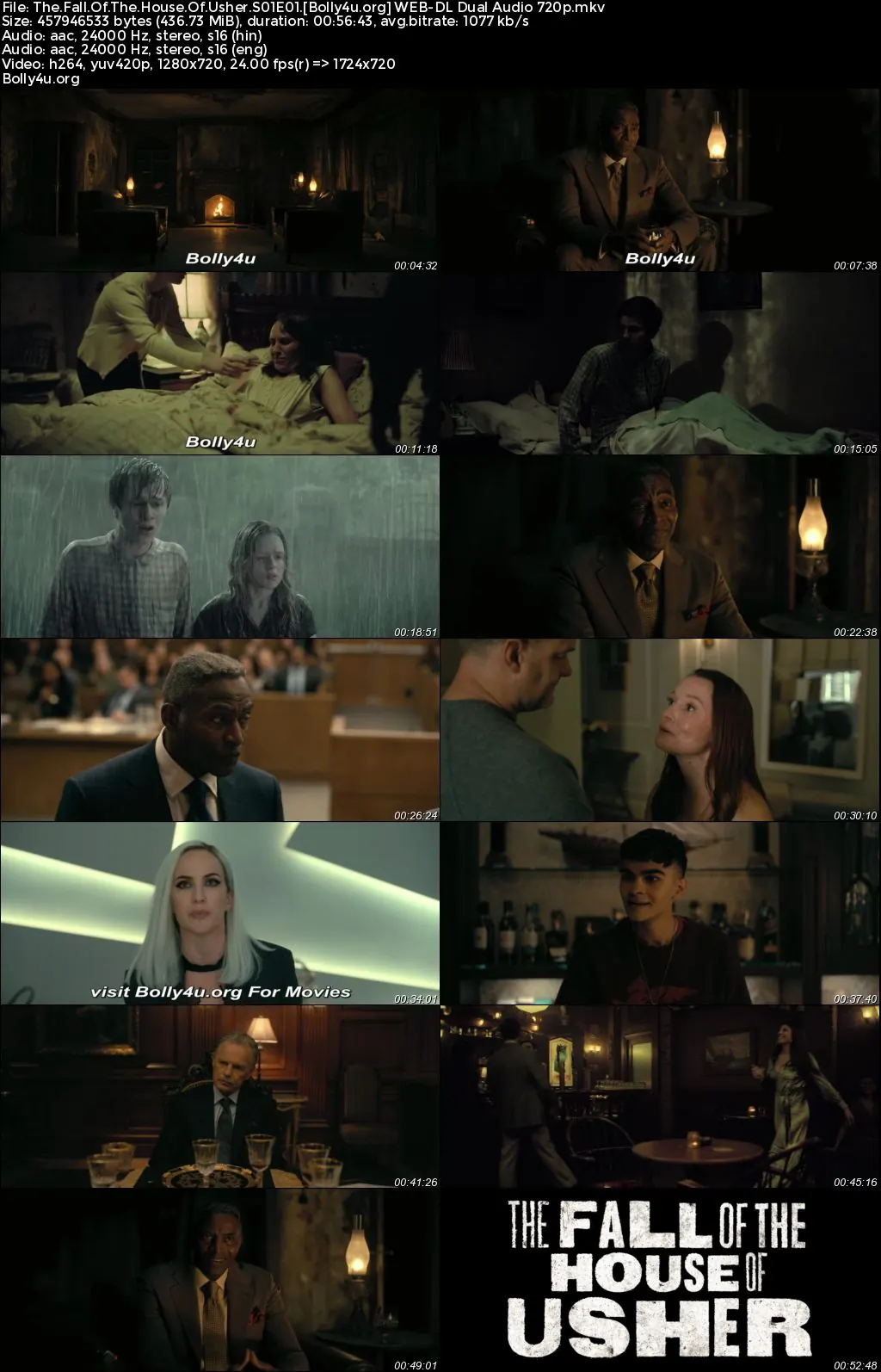 The Fall Of The House Of Usher 2023 WEB-DL Hindi Dual Audio ORG S01 Complete Download 720p  480p