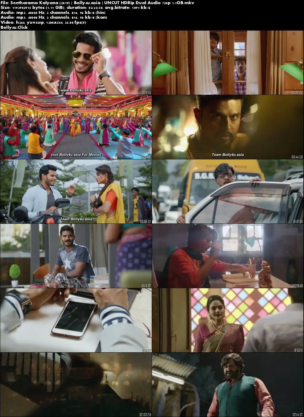 Seetharama Kalyana 2019 HDRip 1.1GB UNCUT Hindi Dual Audio 720p Download
