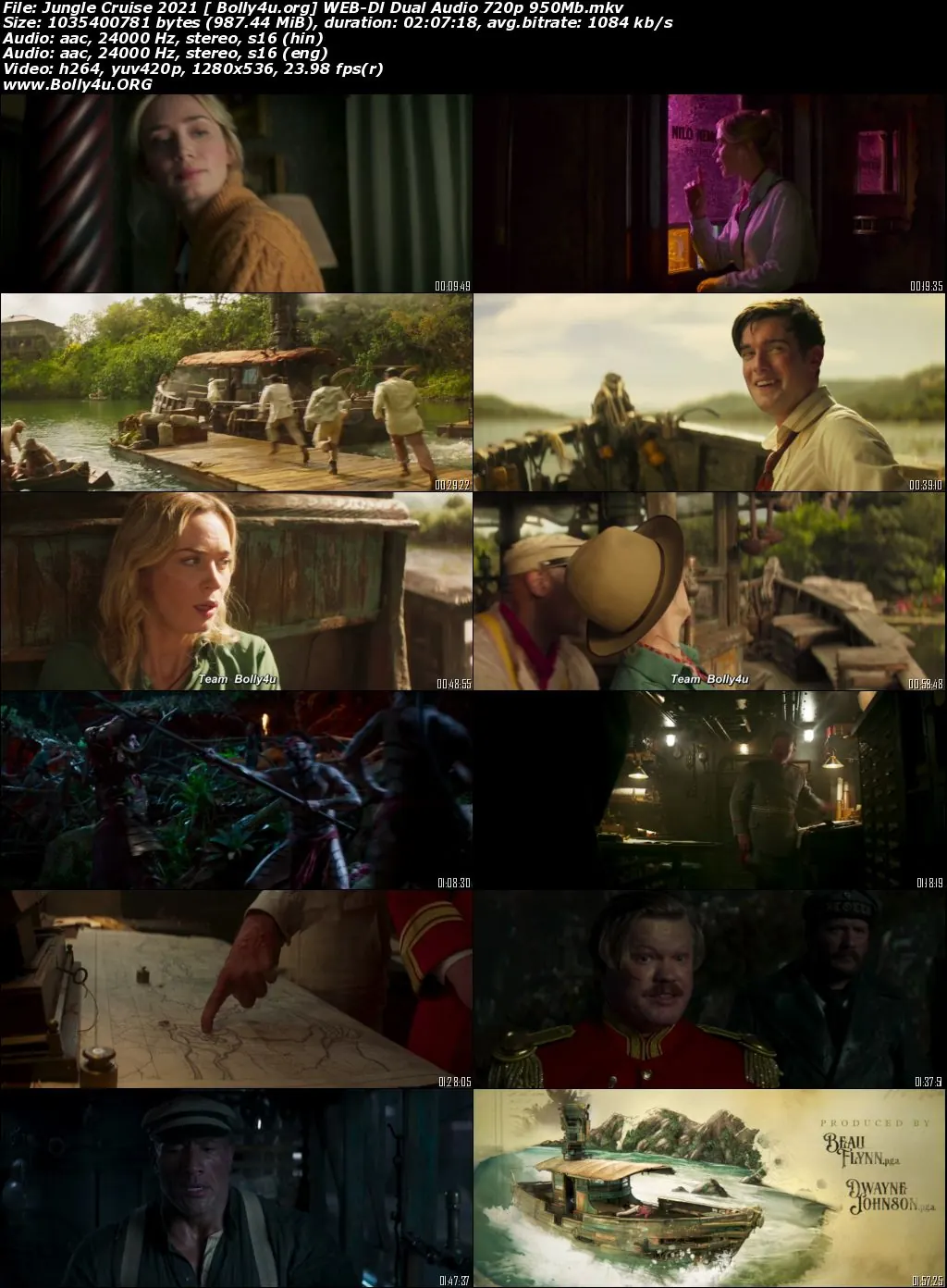 Jungle Cruise 2021 WEB-DL 950MB Hindi Dual Audio ORG 720p Download