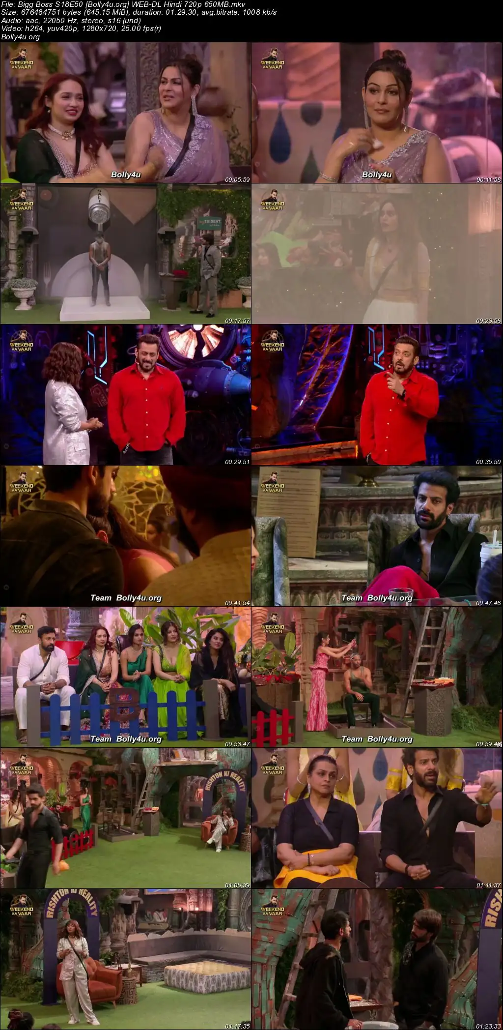 Bigg Boss 2024 WEB-DL Hindi S18E50 Download 720p  480p