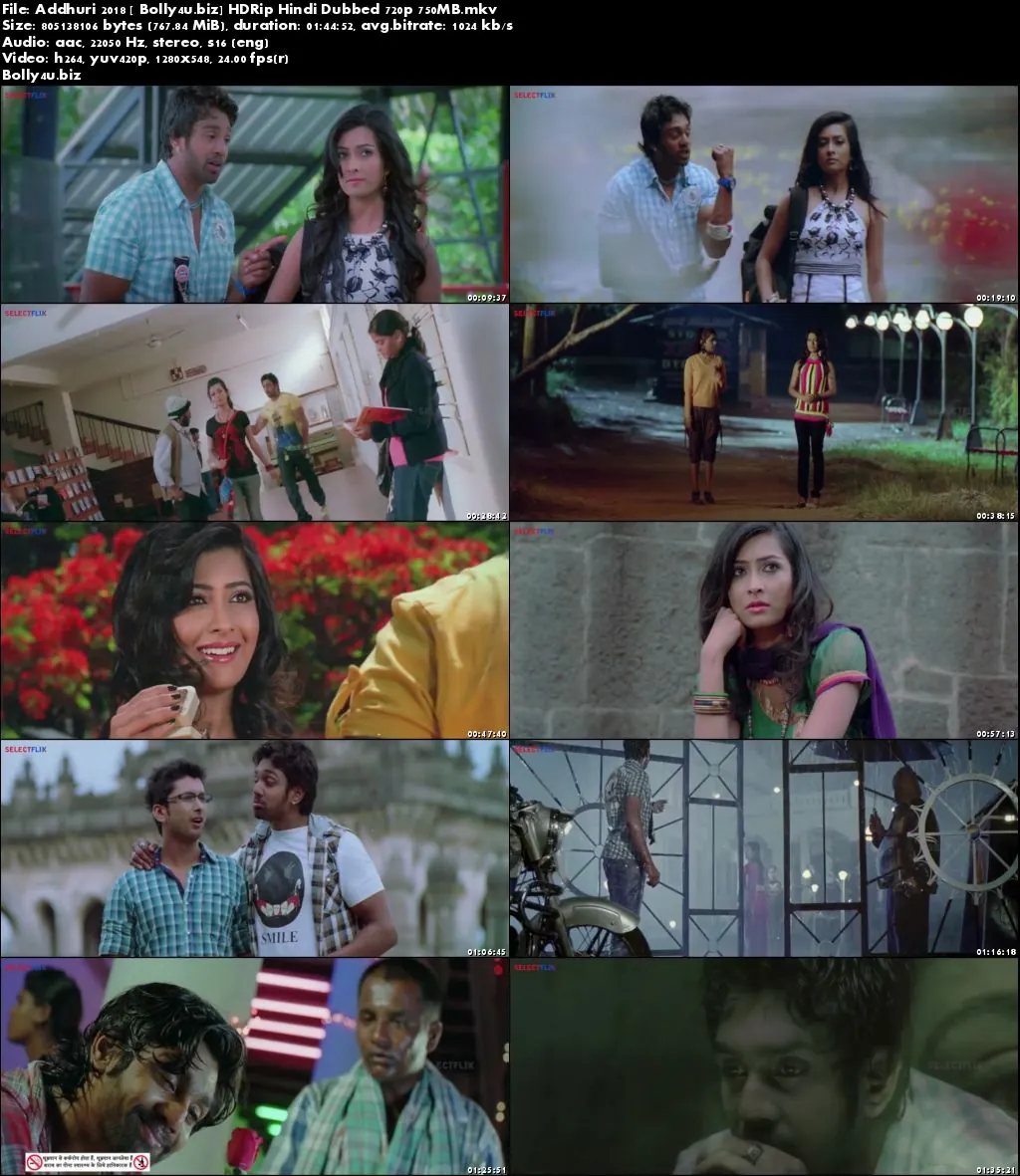 Addhuri 2018 HDRip 750MB Full Hindi Dubbed Movie Download 720p