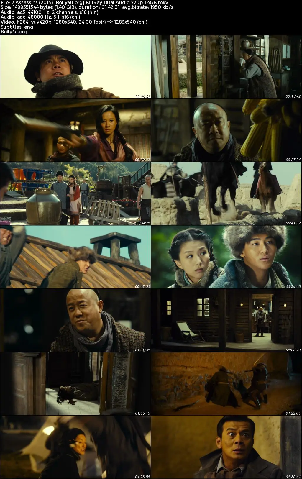 7 Assassins 2013 BluRay Hindi Dual Audio Full Movie Download 720p  480p