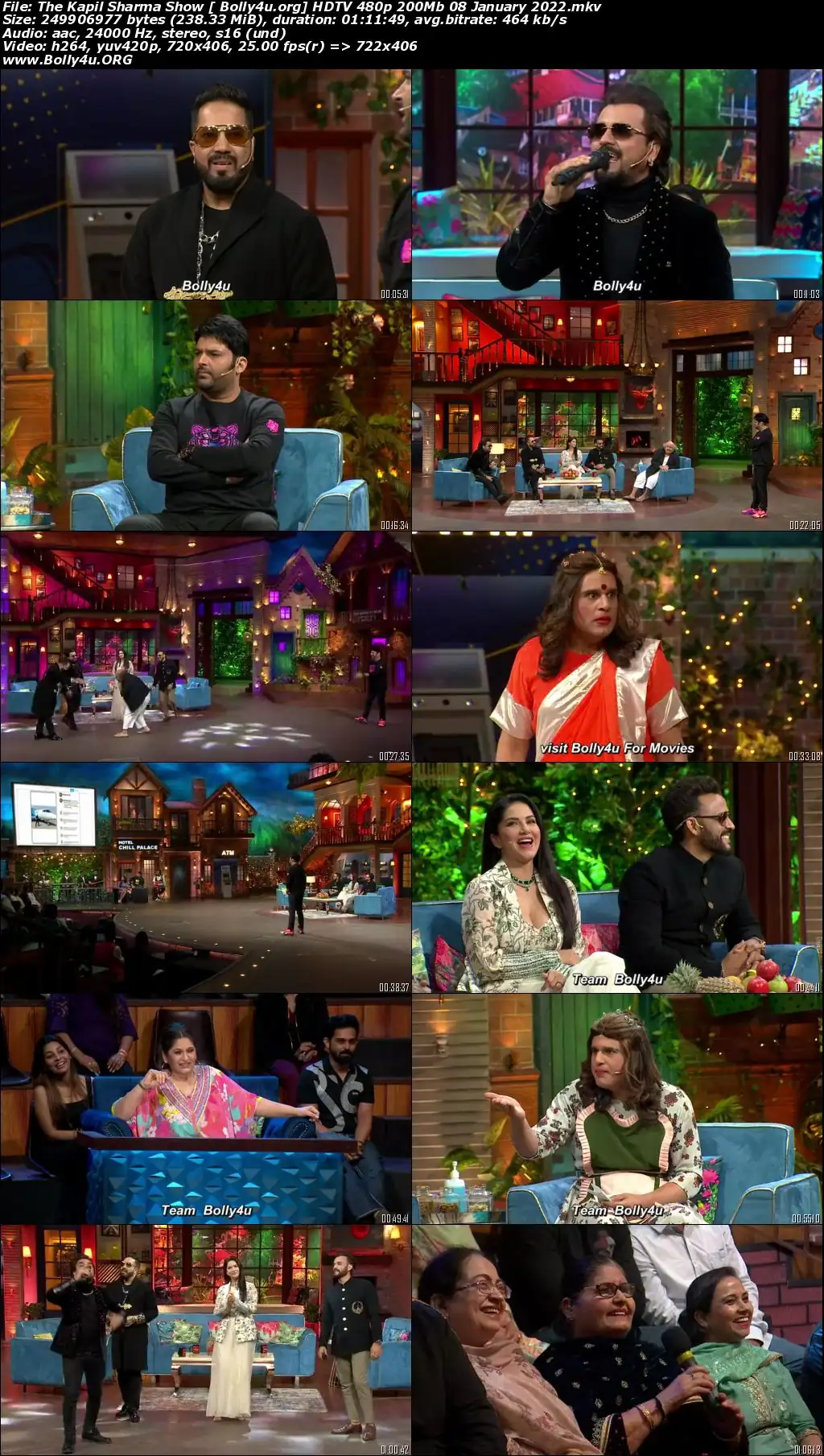 The Kapil Sharma Show HDTV 480p 200Mb 08 January 2022 Download
