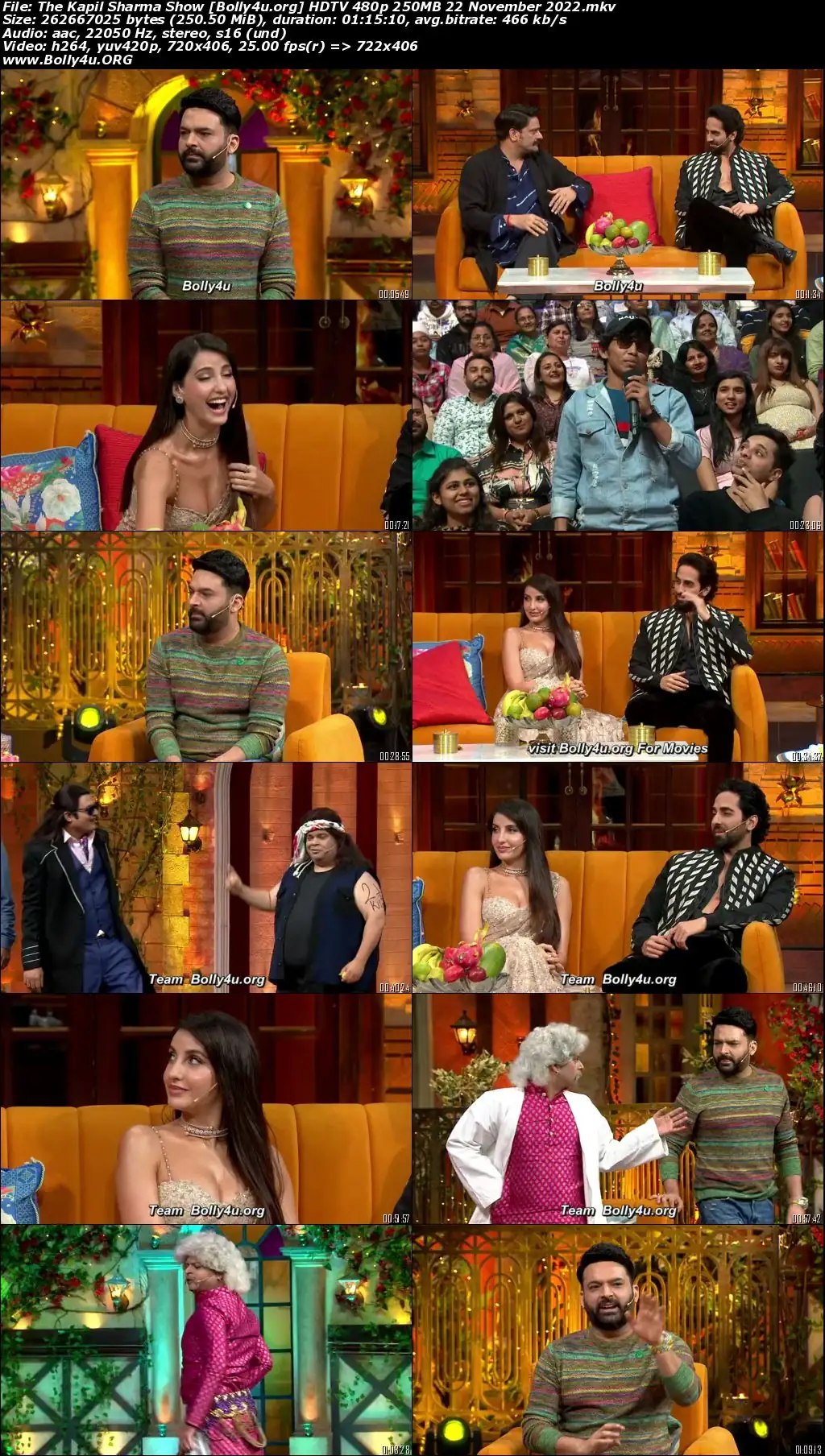 The Kapil Sharma Show HDTV 480p 250MB 22 November 2022 Download