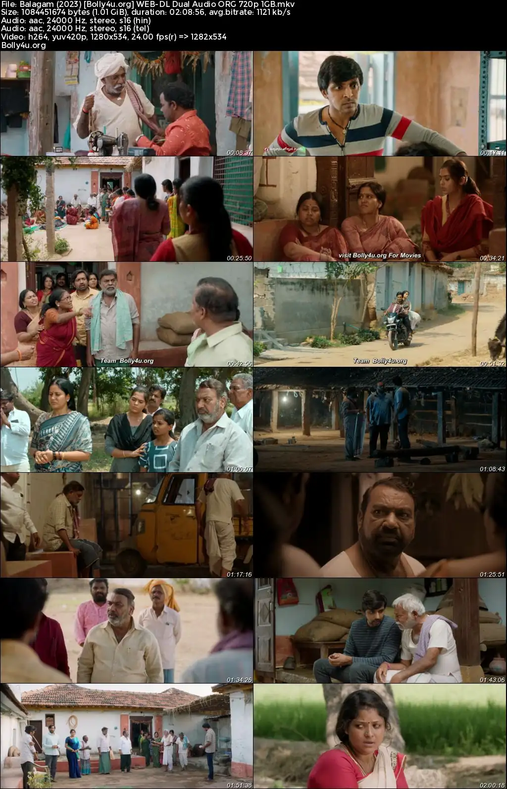 Balagam 2023 WEB-DL UNCUT Hindi Dual Audio ORG Full Movie Download 1080p  720p  480p