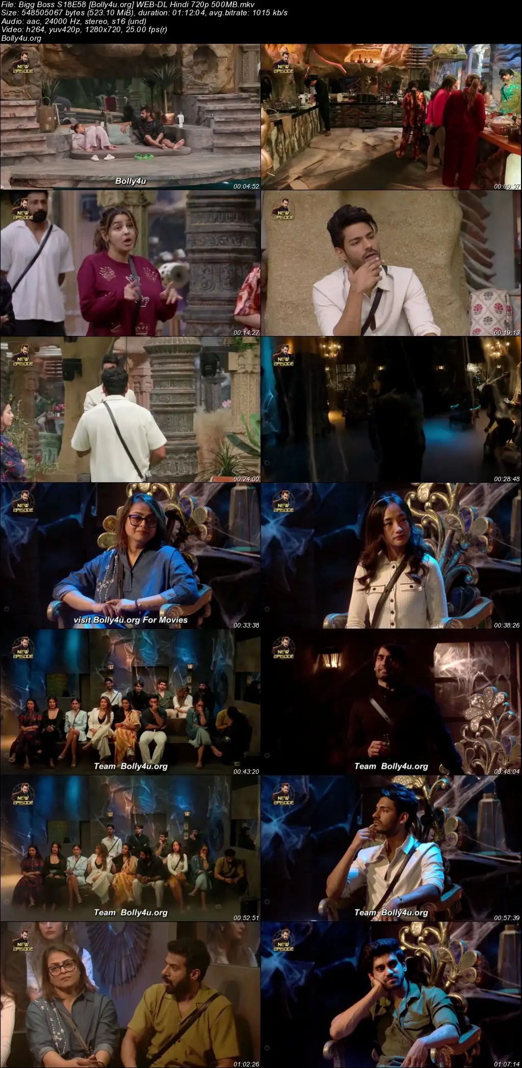 Bigg Boss 2024 WEB-DL Hindi S18E58 Download 720p  480p