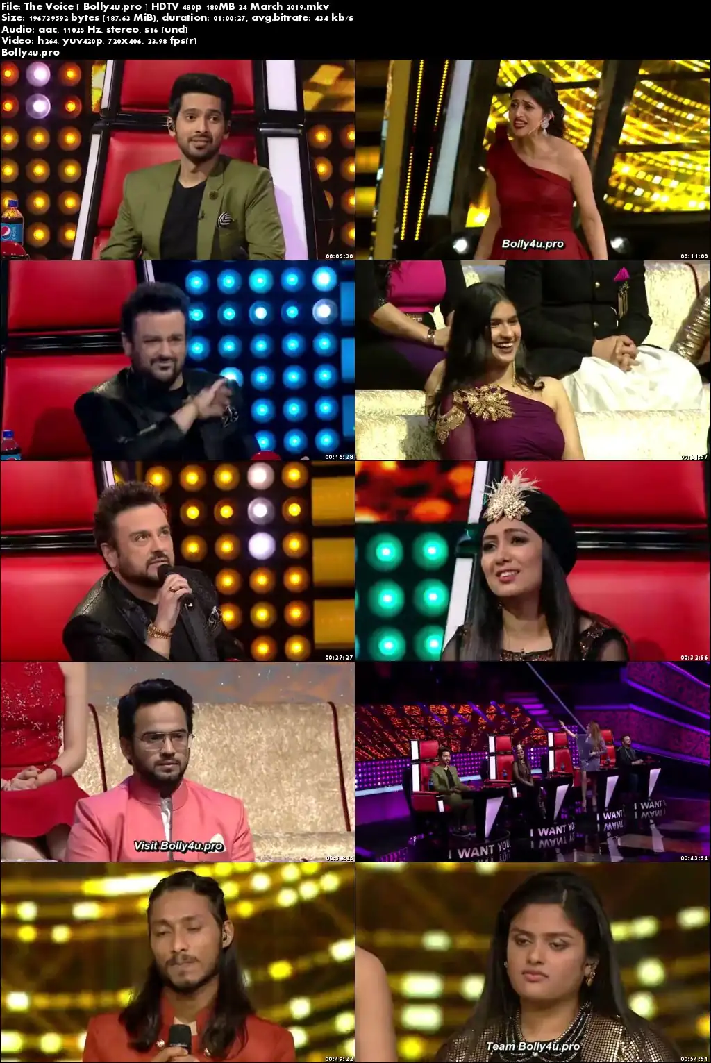 The Voice HDTV 480p 180MB 24 March 2019 Download