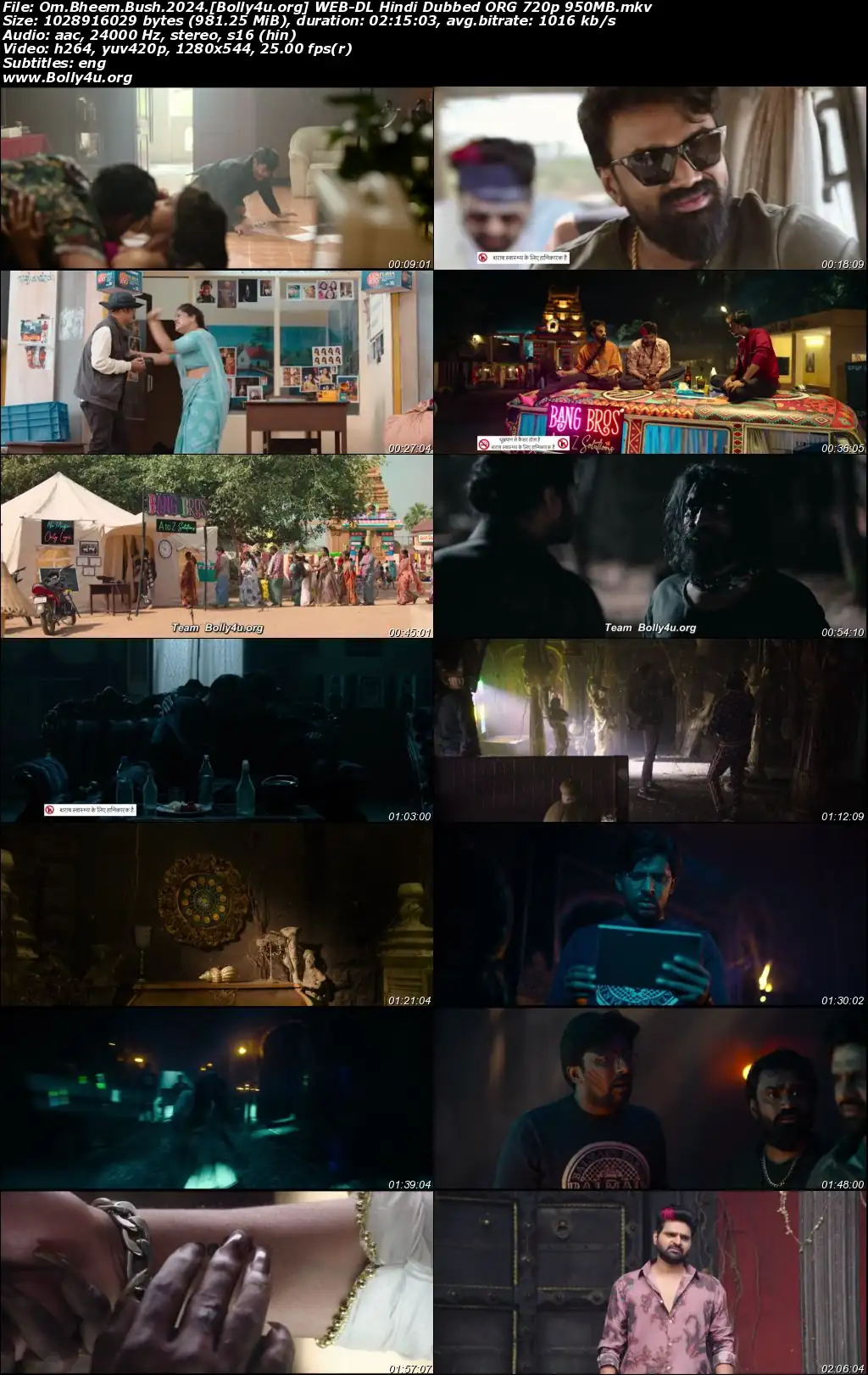 Om Bheem Bush 2024 WEB-DL Hindi Dubbed ORG Full Movie Download 1080p  720p  480p