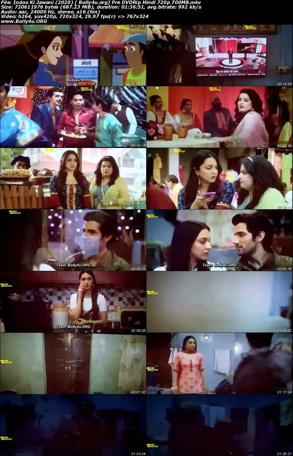 Indoo Ki Jawani 2020 Pre DVDRip 300Mb Hindi Movie Download 480p