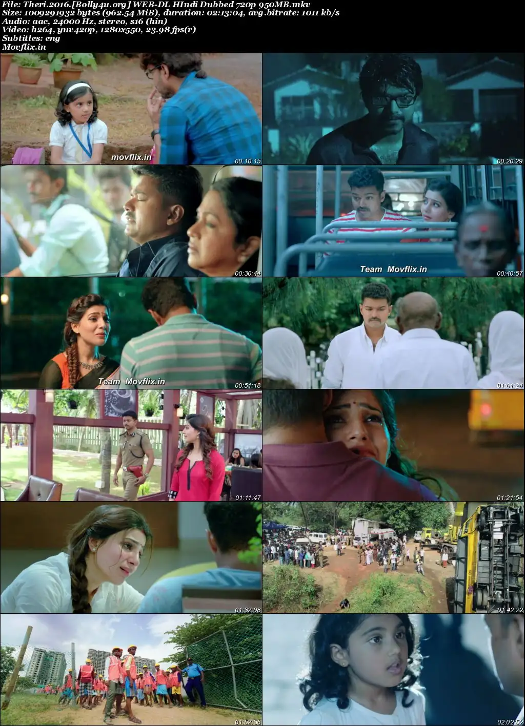 Theri 2016 WEB-DL Hindi Dubbed ORG Full Movie Download 1080p  720p  480p