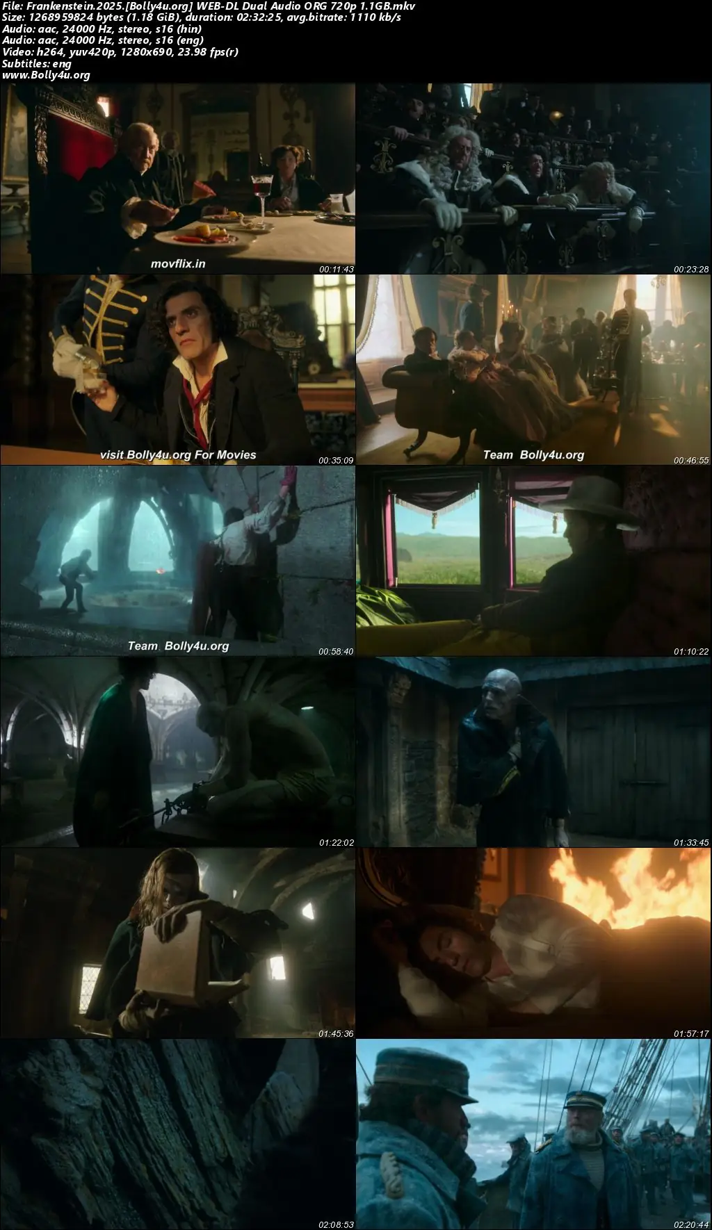 Frankenstein 2025 WEB-DL Hindi Dual Audio ORG Full Movie Download 1080p  720p  480p