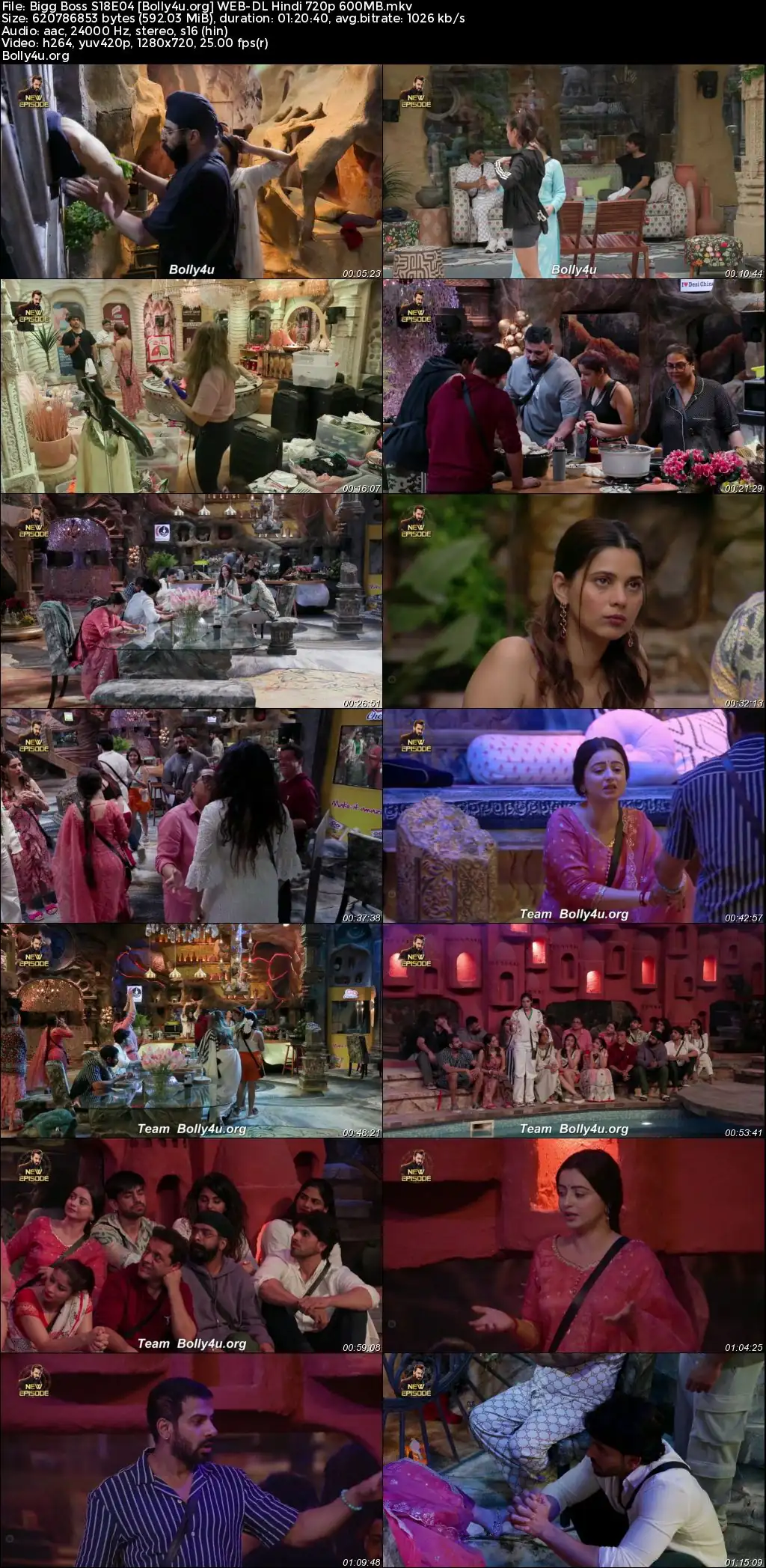 Bigg Boss 2024 WEB-DL Hindi S18E04 Download 720p  480p