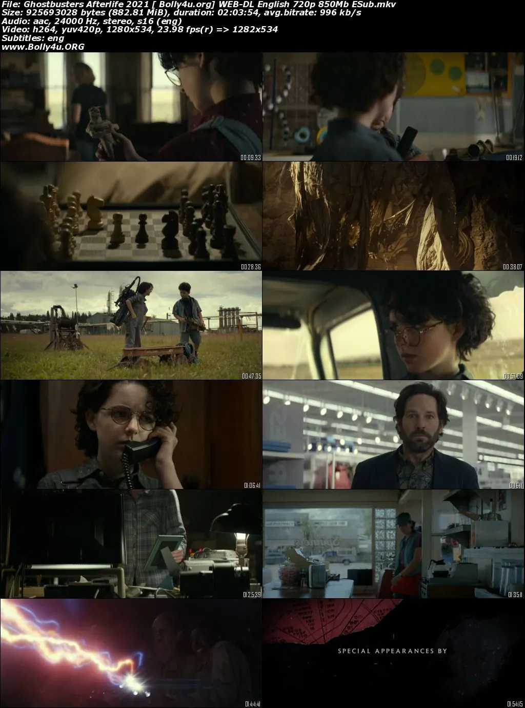Ghostbusters Afterlife 2021 WEB-DL 850MB English 720p ESubs Download