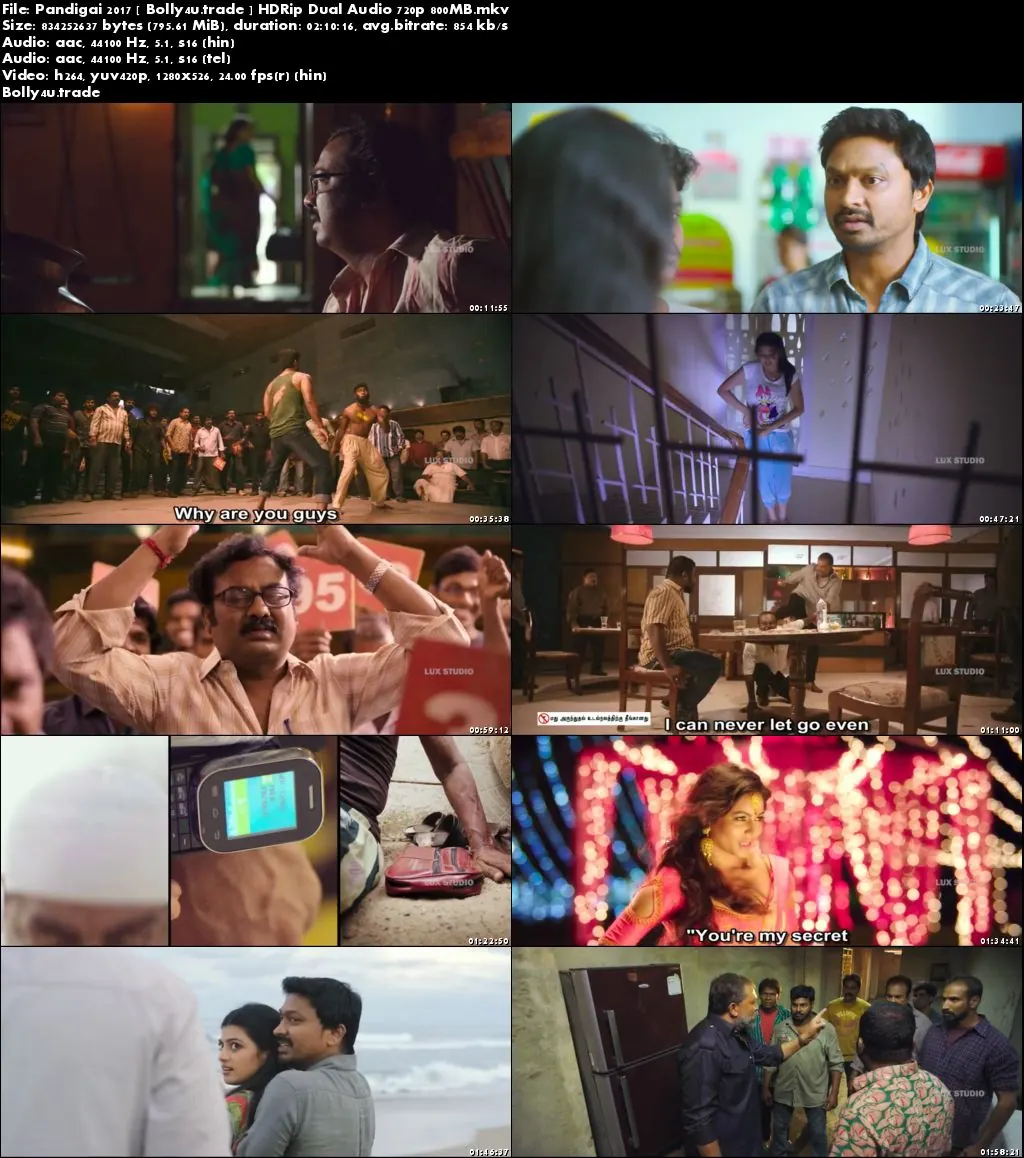 Pandigai 2017 HDRip 800Mb UNCUT Hindi Dual Audio 720p Download