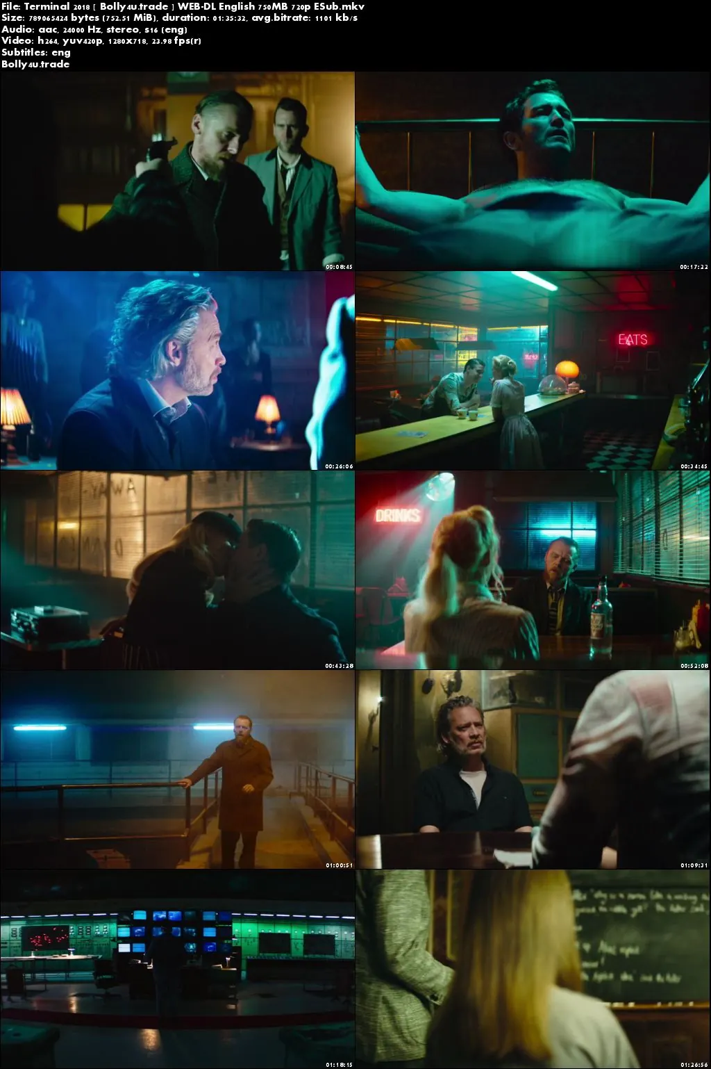 Terminal 2018 WEB-DL 750MB English 720p ESub Download