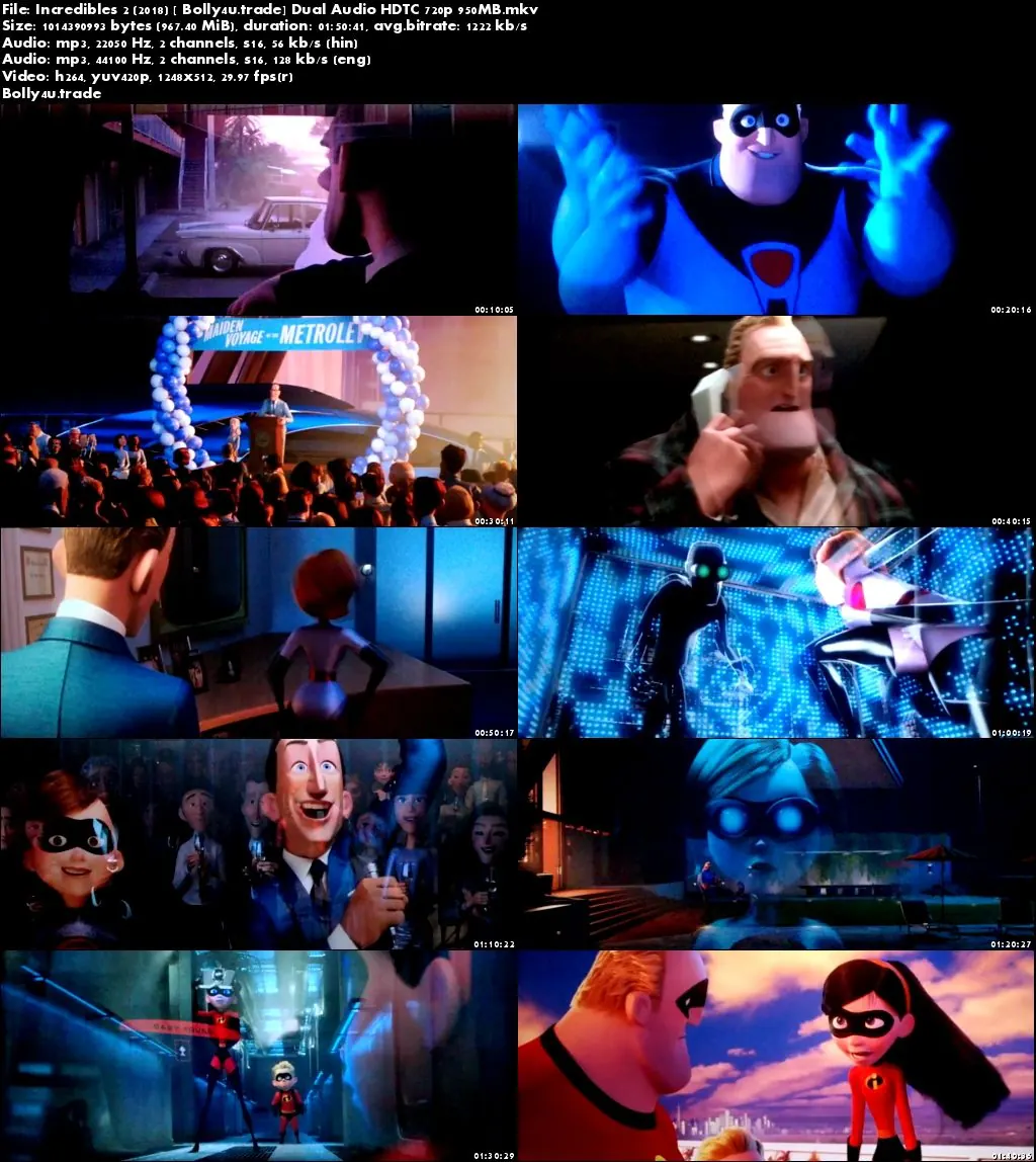 Incredibles 2 2018 HDTC 350MB Hindi Dual Audio 480p Download