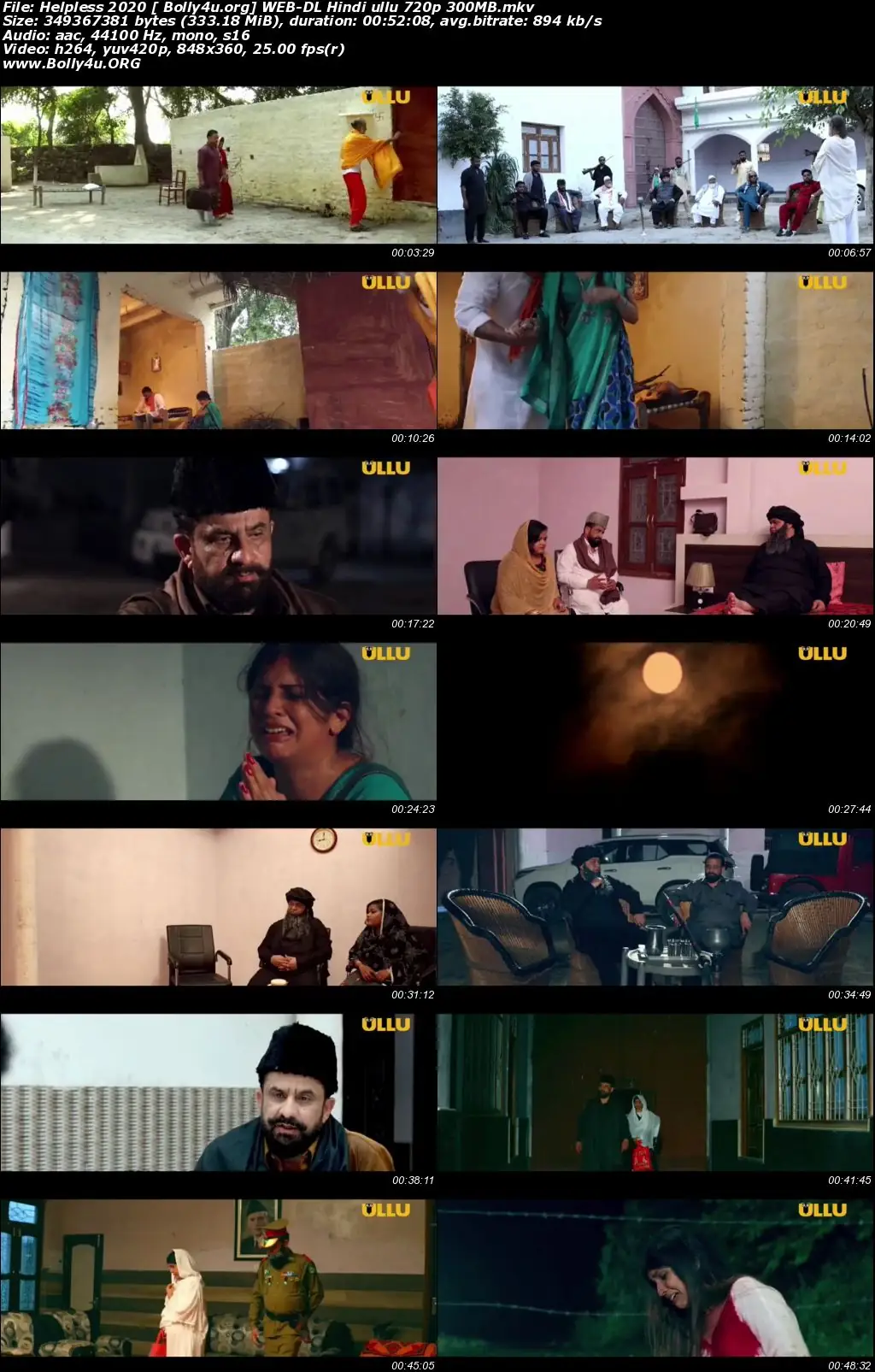Helpless 2020 WEB-DL 300Mb Hindi ULLU 720p Download