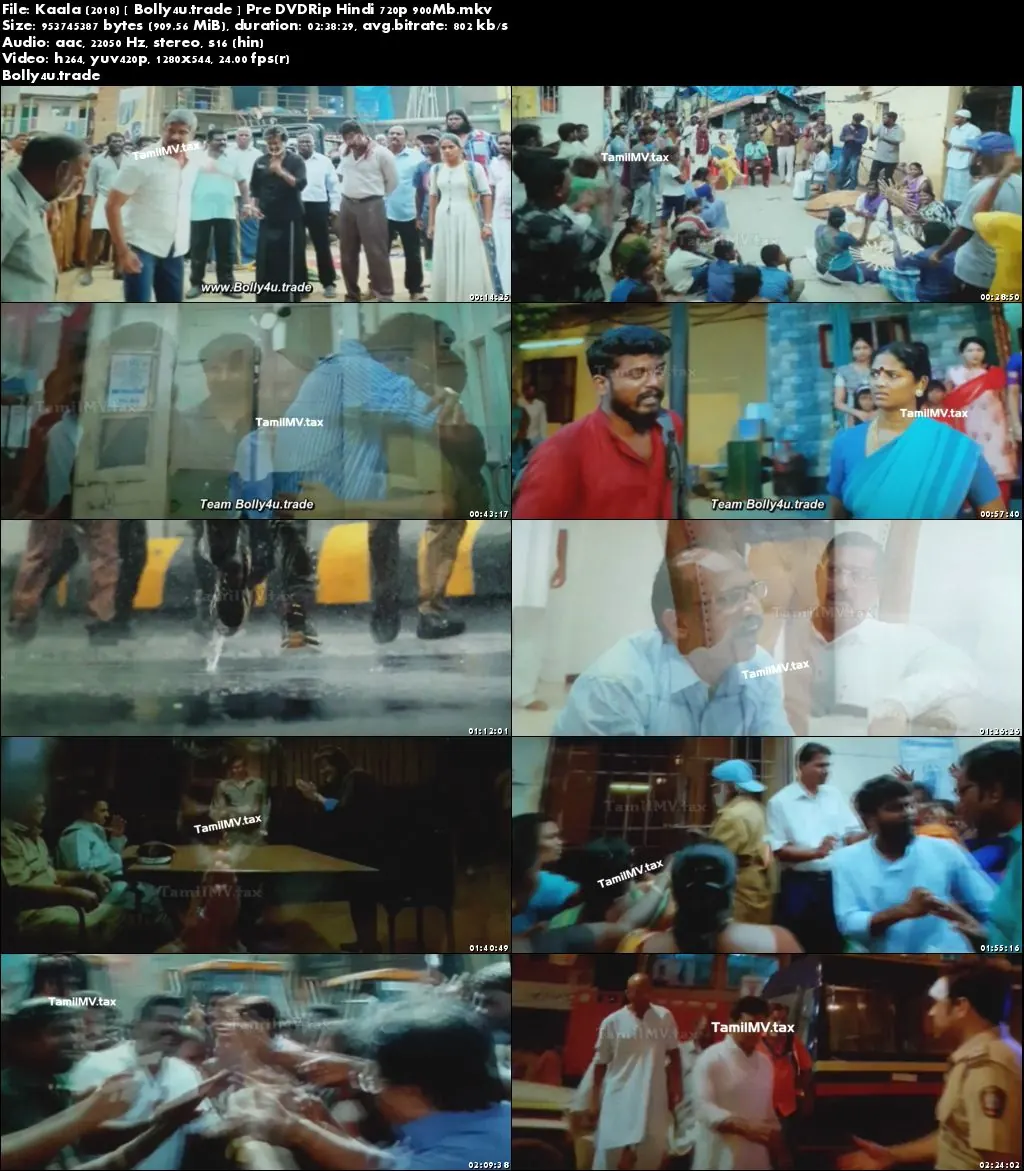 Kaala 2018 Pre DVDRip 900MB Full Hindi Dubbed Movie Download